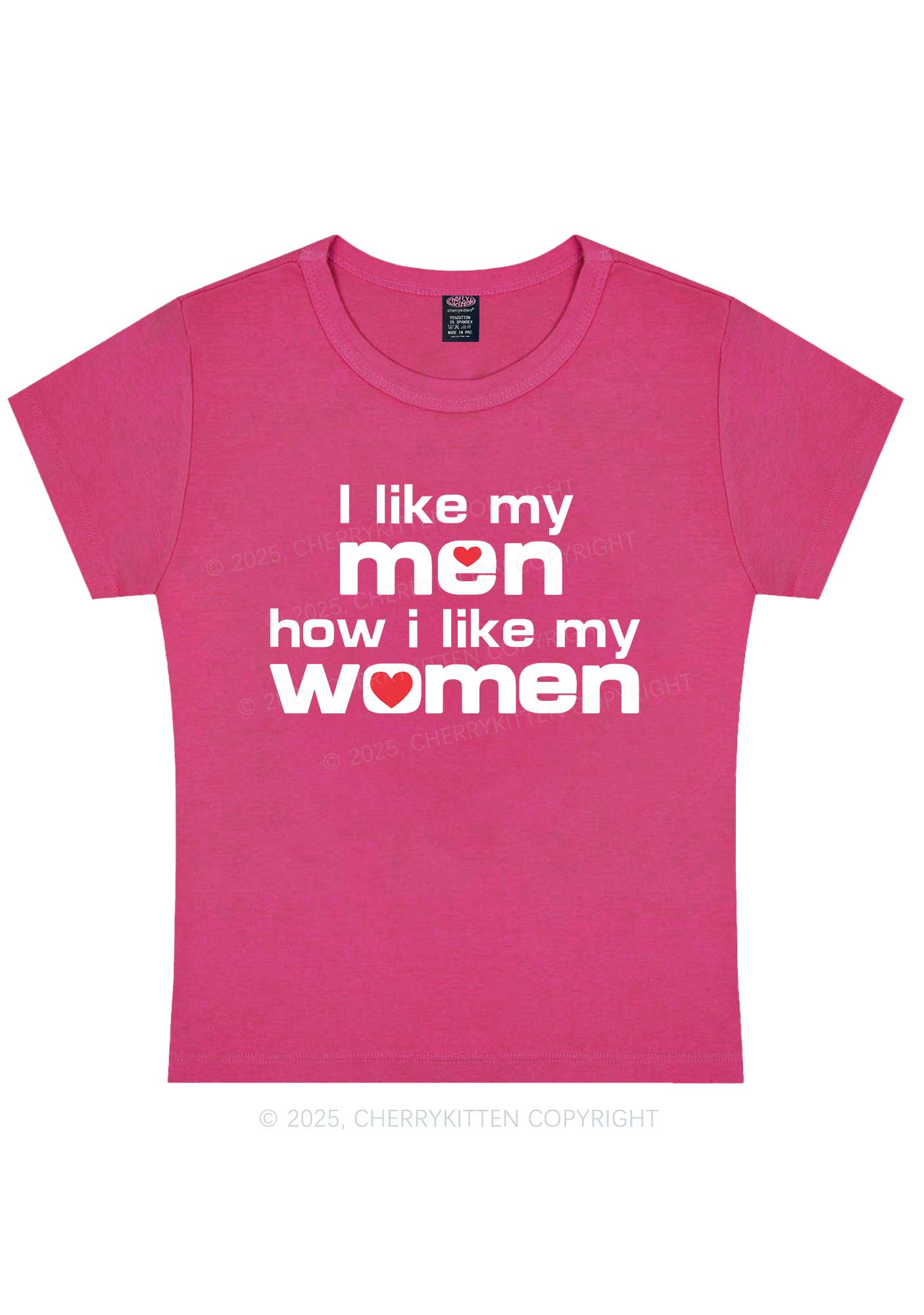 I Like My Men Pride Y2K Baby Tee Cherrykitten