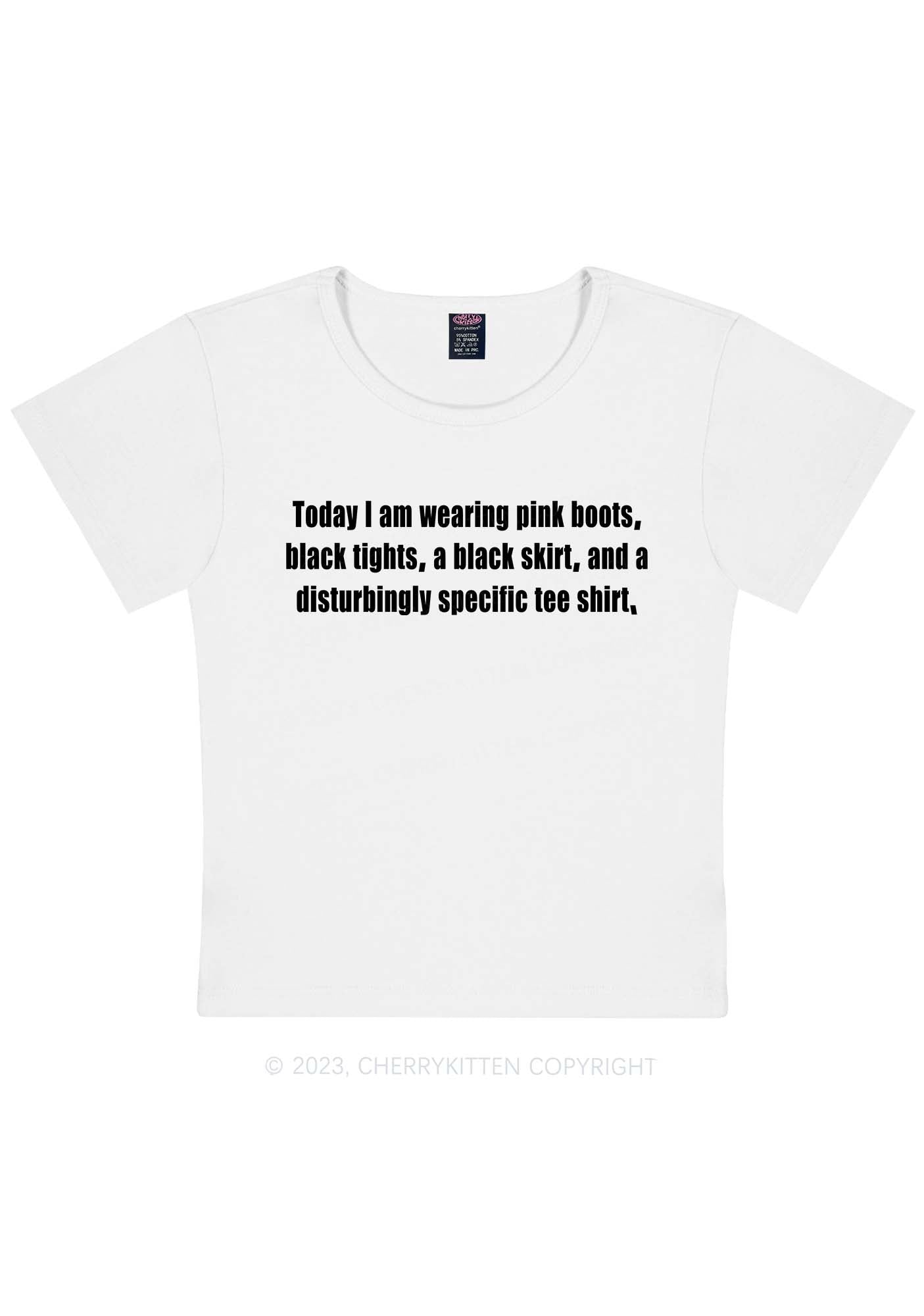 Curvy Disturbingly Specific Y2K Baby Tee Cherrykitten