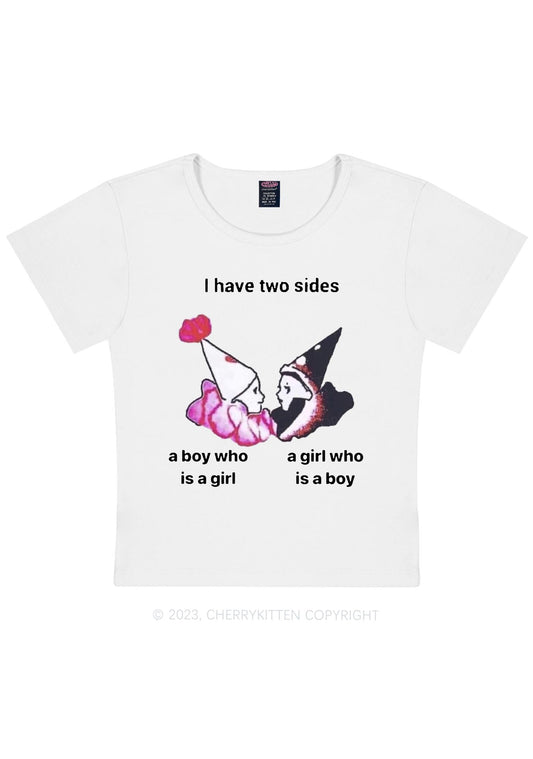 I Have Two Sides Y2K Baby Tee Cherrykitten