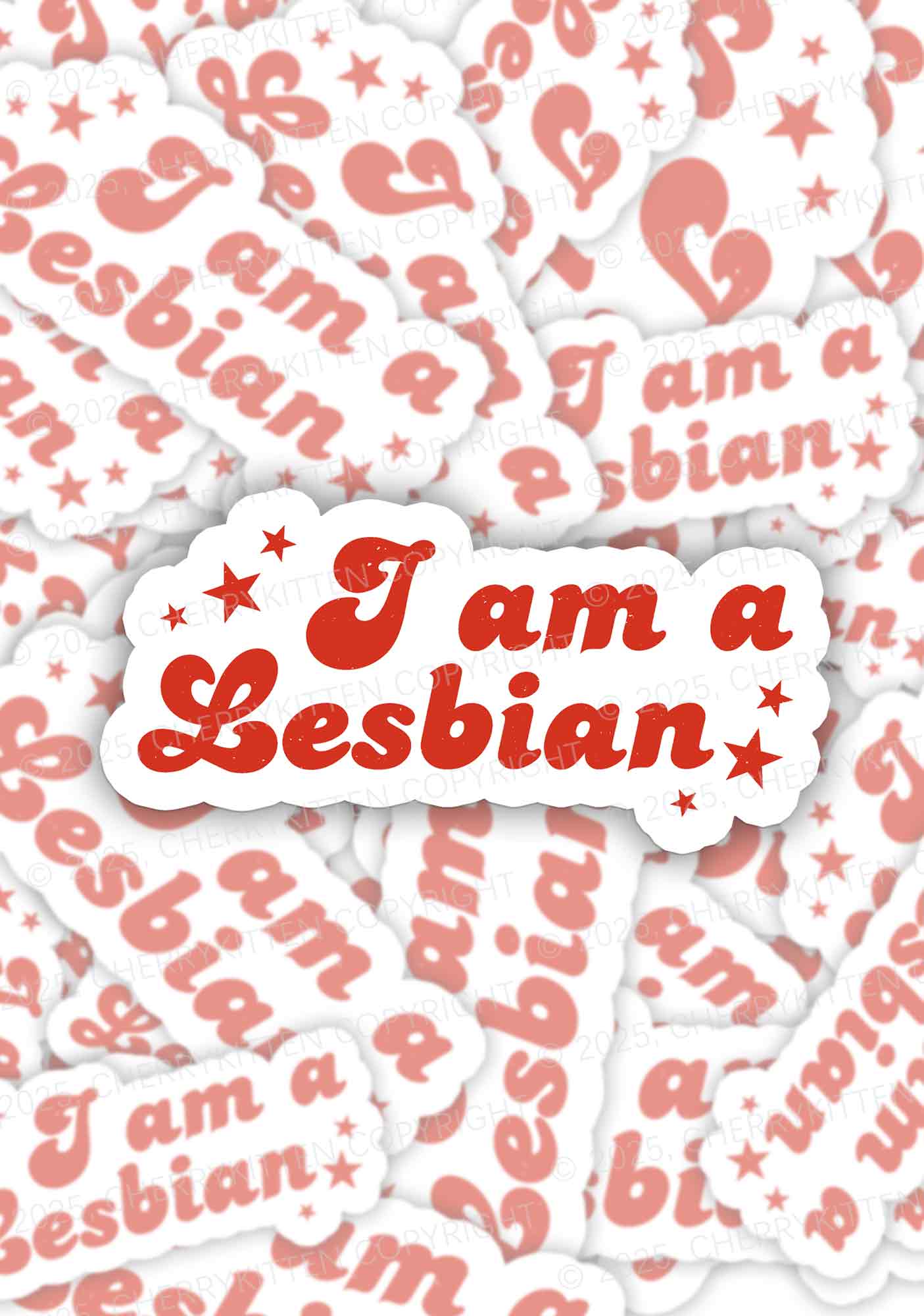 Im Lesbian Pride 1Pc Y2K Sticker Cherrykitten
