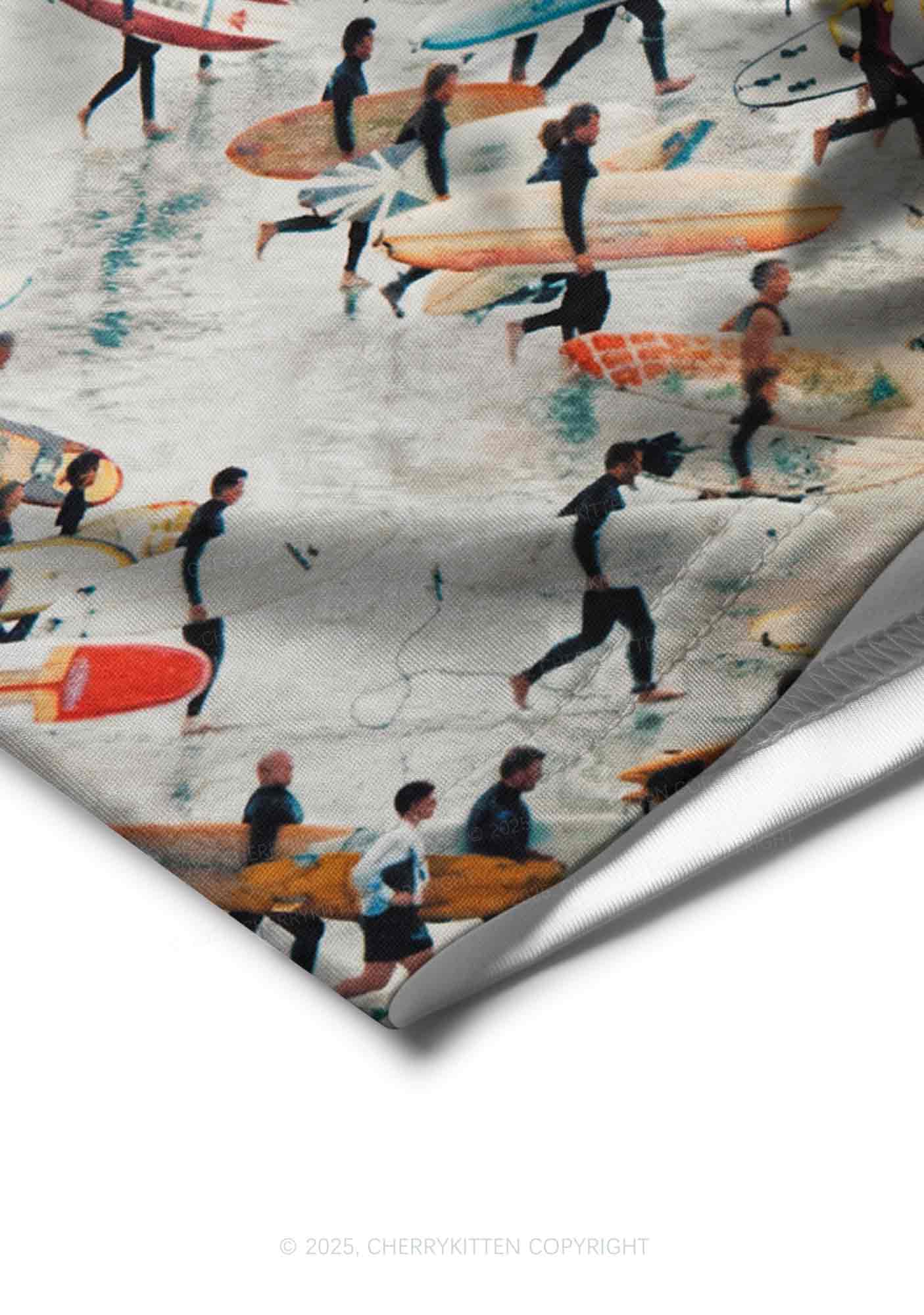 Surfing Beach Y2K Print Men Boxer Briefs Cherrykitten