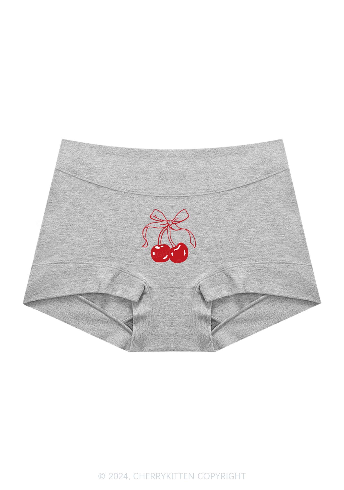 Bow Cherry Y2K Mid Rise Waist Boyshort Cherrykitten