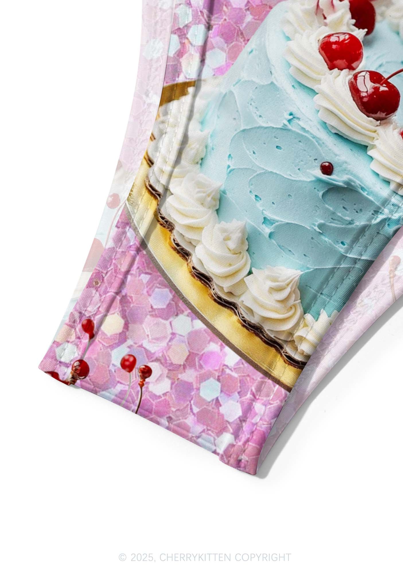 Cherry Cake Y2K Print Bikini Set Cherrykitten