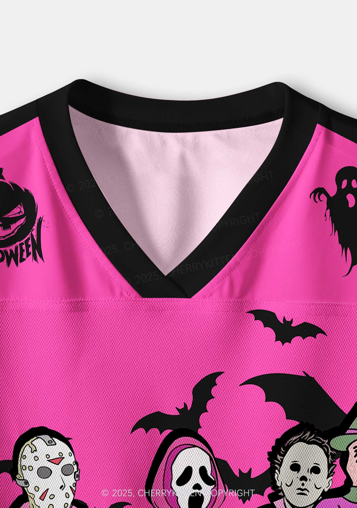 Custom Halloween We Wear Pink Y2K Crop Sport Jersey Shirts Cherrykitten