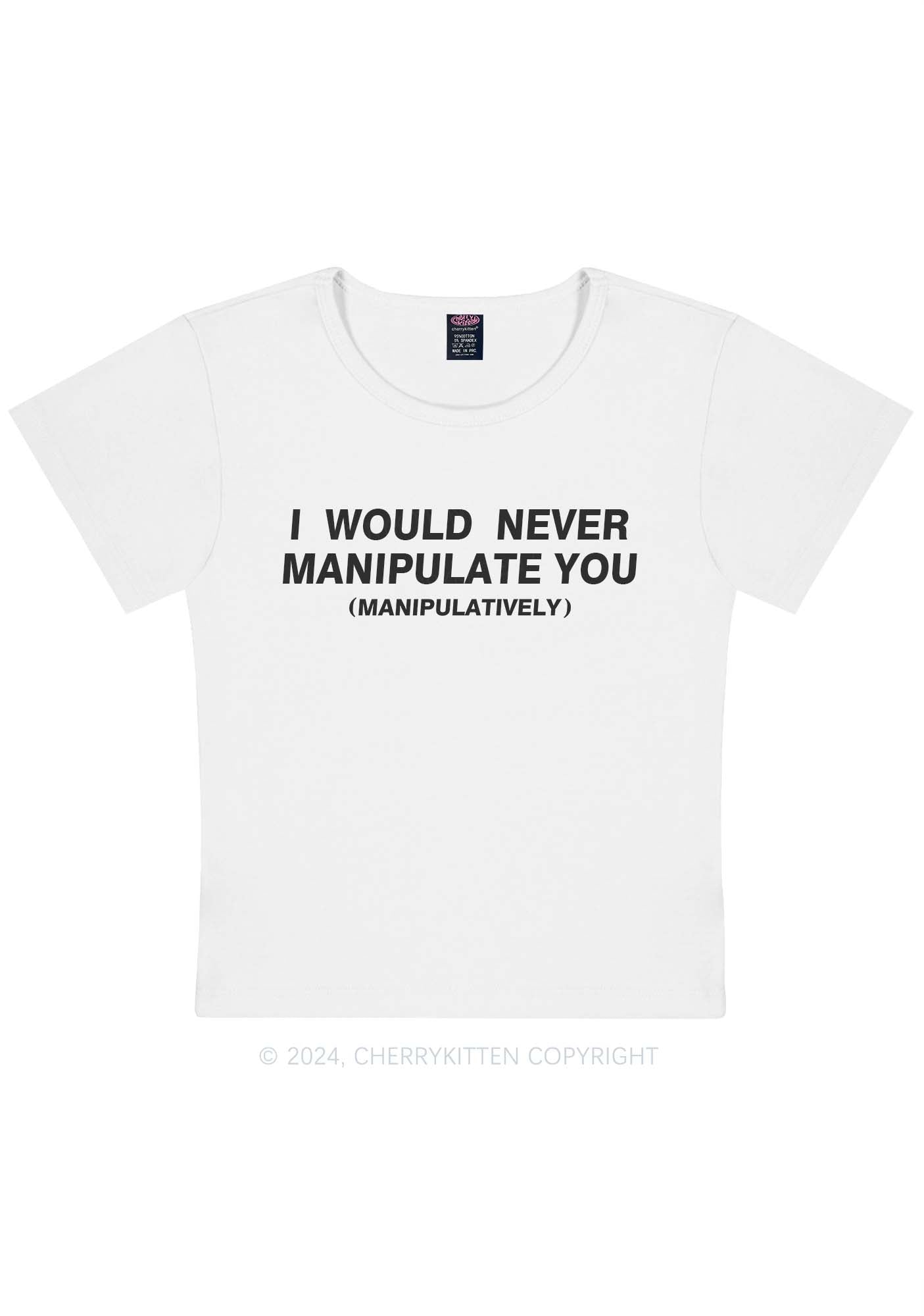 Curvy Manipulate You Y2K Baby Tee Cherrykitten