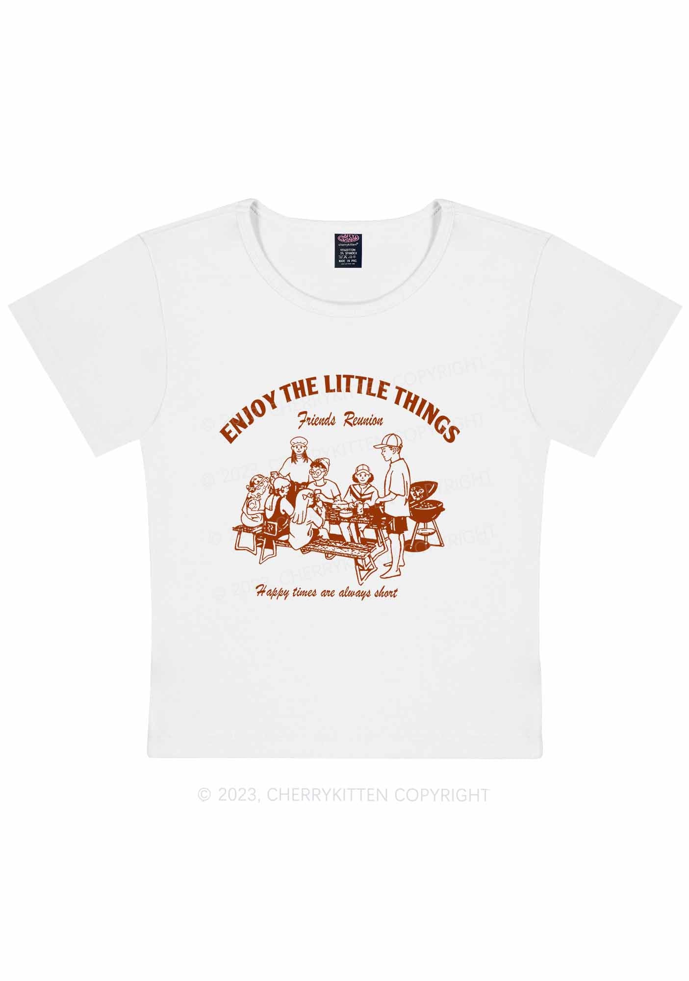 Curvy Enjoy The Little Things Y2K Baby Tee Cherrykitten