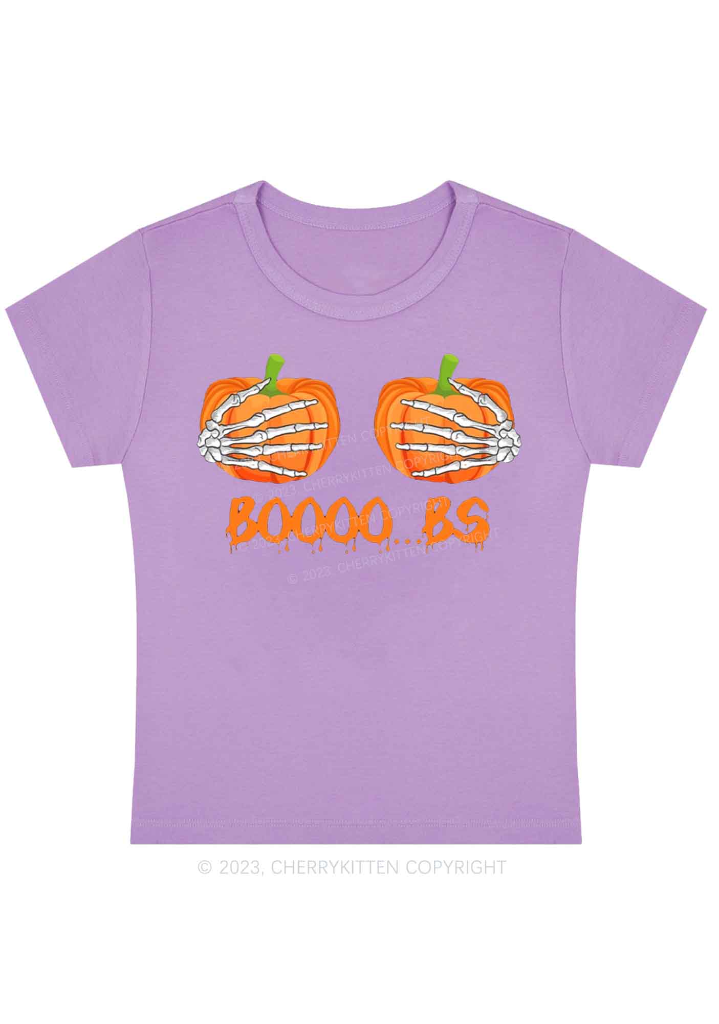 Pumpkin Boooobs Halloween Baby Tee Cherrykitten