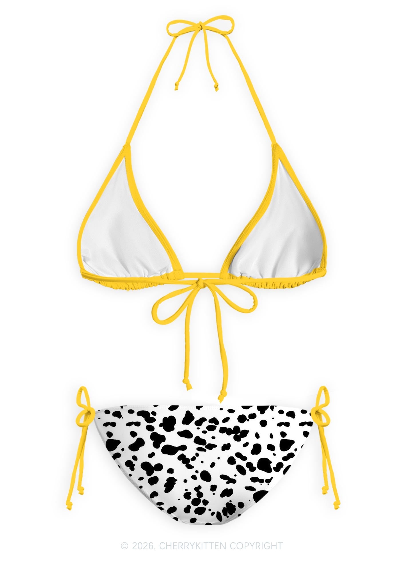 Spotted Star Girl Y2K Print Bikini Set Cherrykitten
