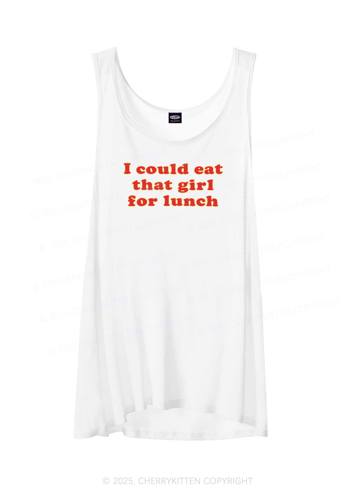 Eat That Girl For Lunch Pride Y2K Sheer Boyfriend Tank Cherrykitten