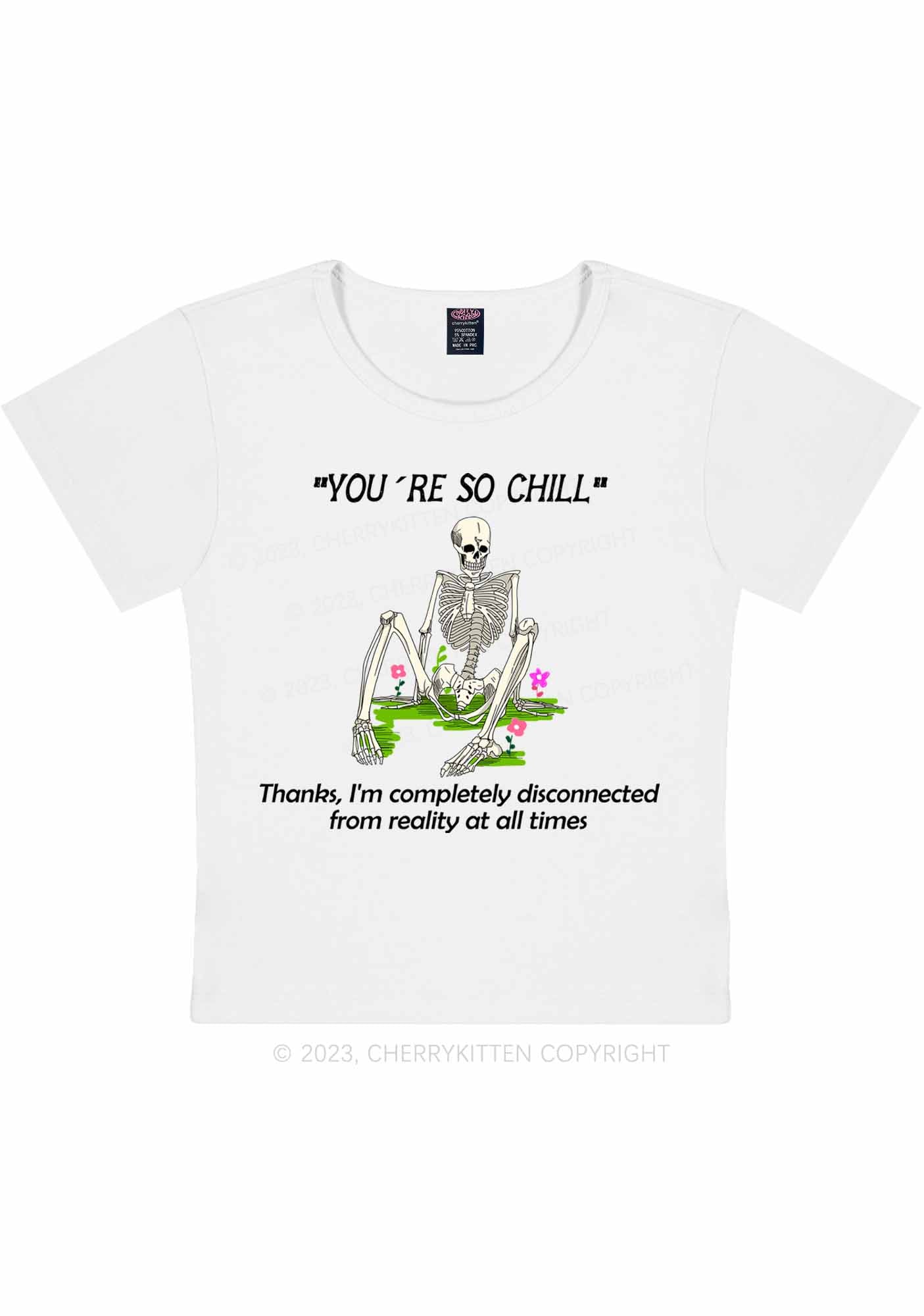 Curvy You're So Chill Y2K Baby Tee Cherrykitten