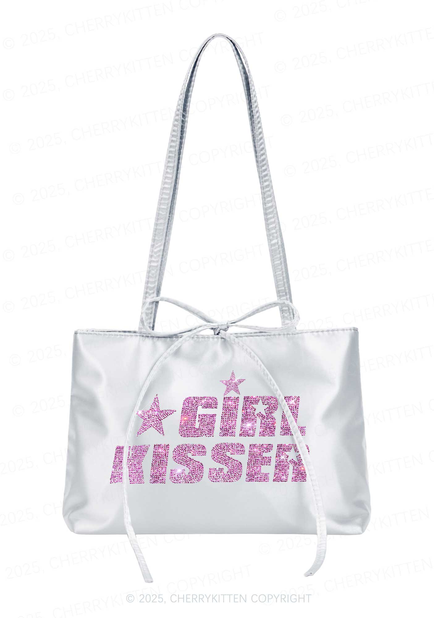 Rhinestone Girl kisser Pride Y2K Satin Bags Cherrykitten