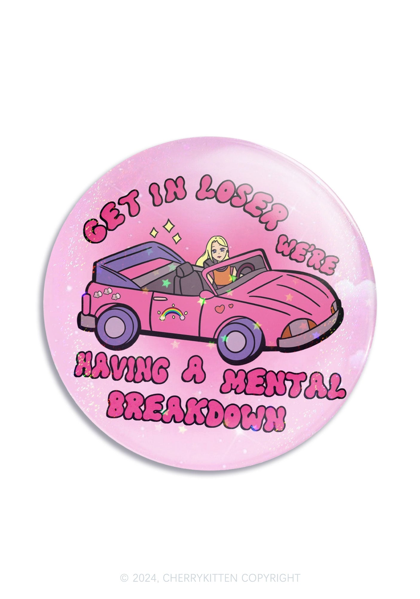 Get In Car 1Pc Y2K Pin Badge Cherrykitten