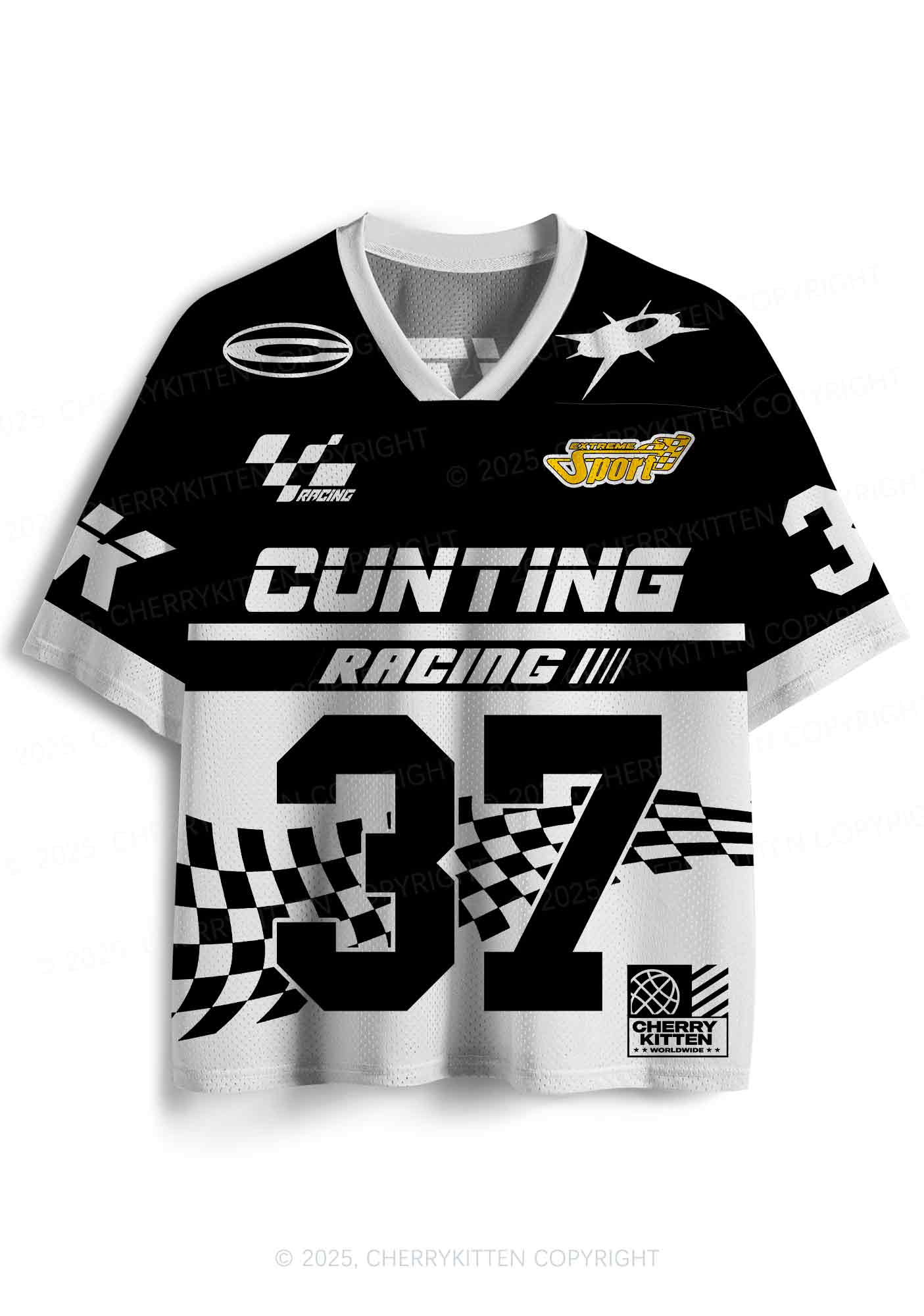 Custom Black Cxxting Racing Y2K Sport Jersey Shirts Cherrykitten