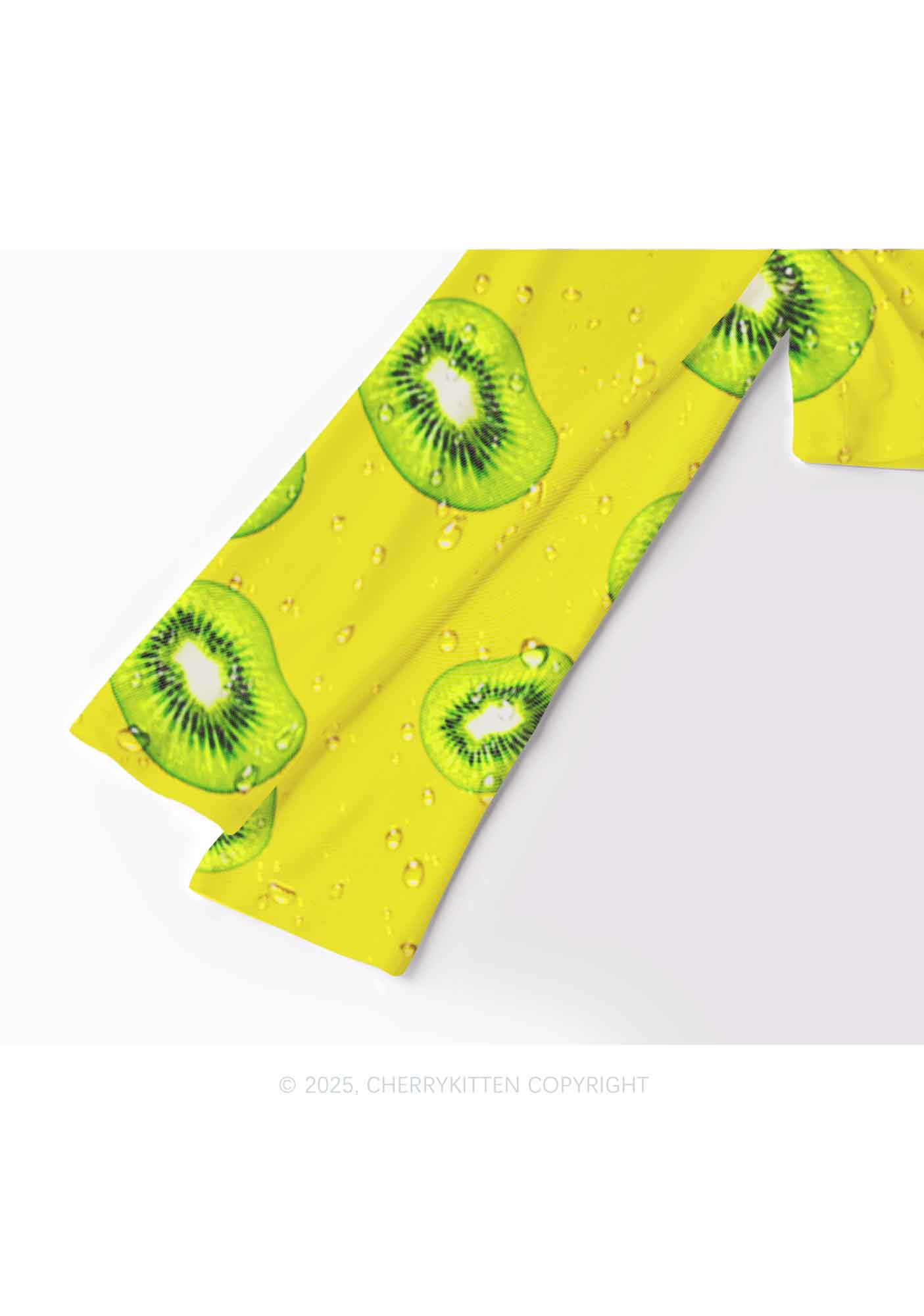 Yellow Kiwi Y2K Mesh Long Sleeve Crop Top Cherrykitten