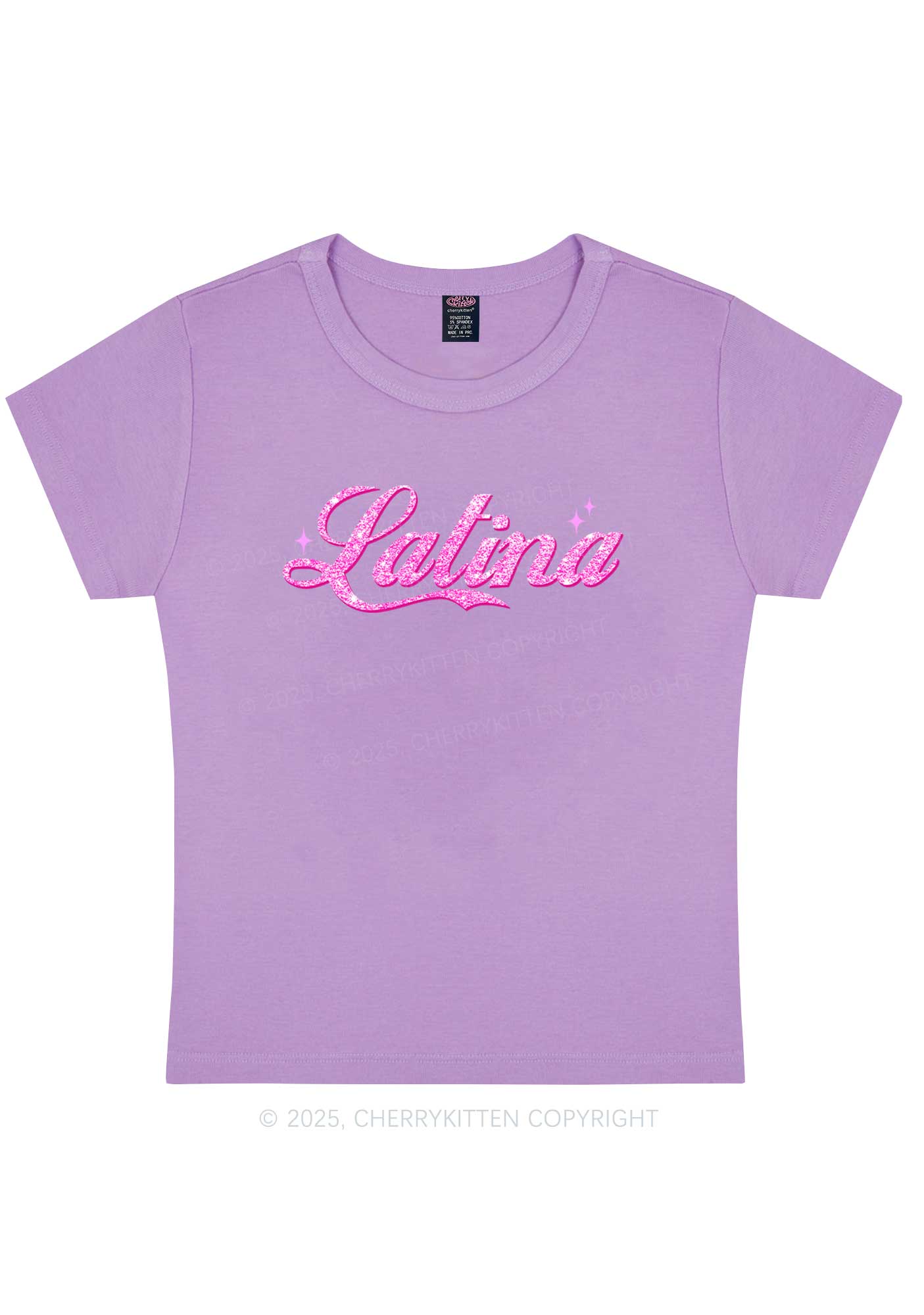 Pink Latina Y2K Baby Tee Cherrykitten