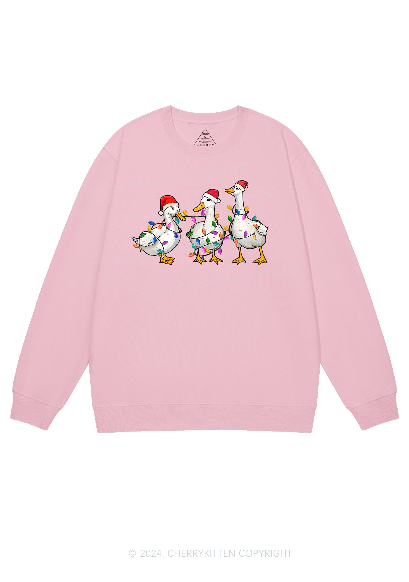 Christmas Santa Duck Y2K Sweatshirt Cherrykitten