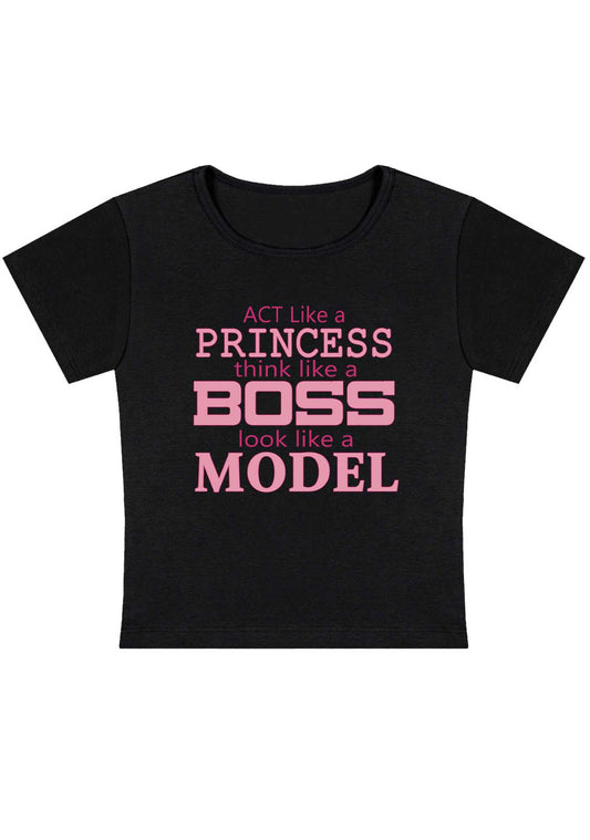 Princess Boss Model Y2K Baby Tee