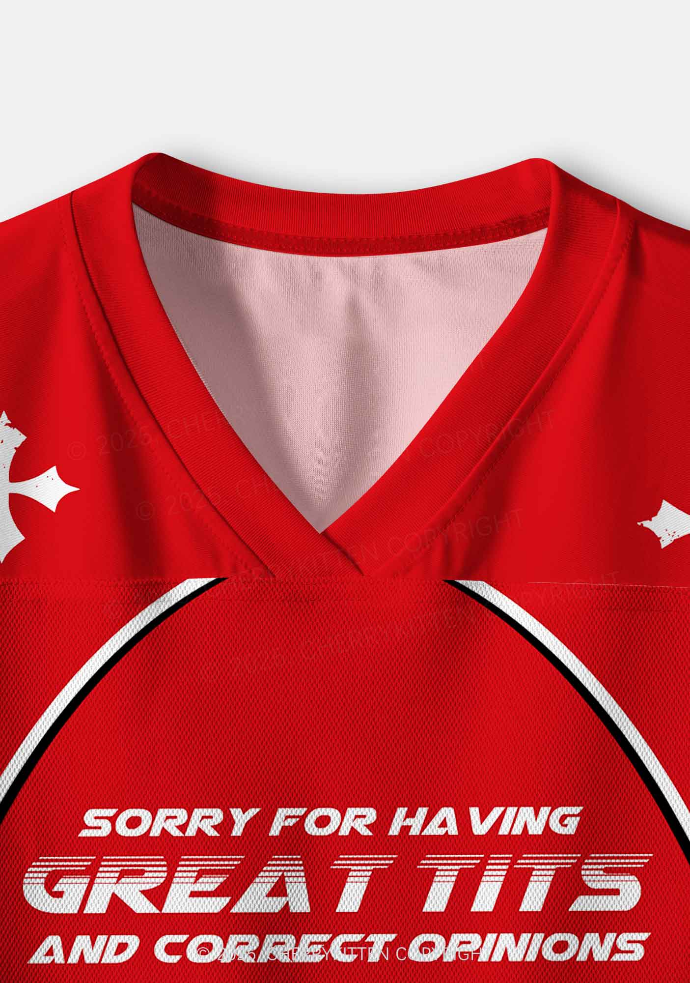 Custom Sorry For Having Correct Opinions Y2K Crop Sport Jersey Shirts Cherrykitten