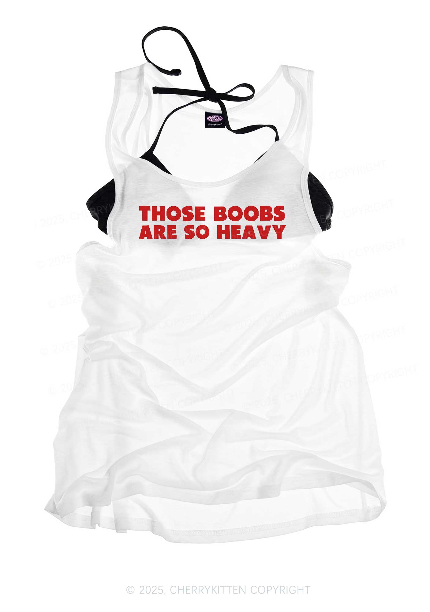 Bxxbs Are So Heavy Y2K Sheer Boyfriend Tank Cherrykitten