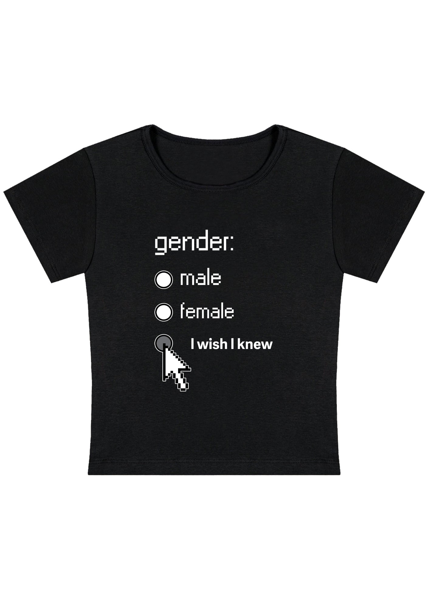 Gender Male Female I Wish I Knew Y2K Baby Tee