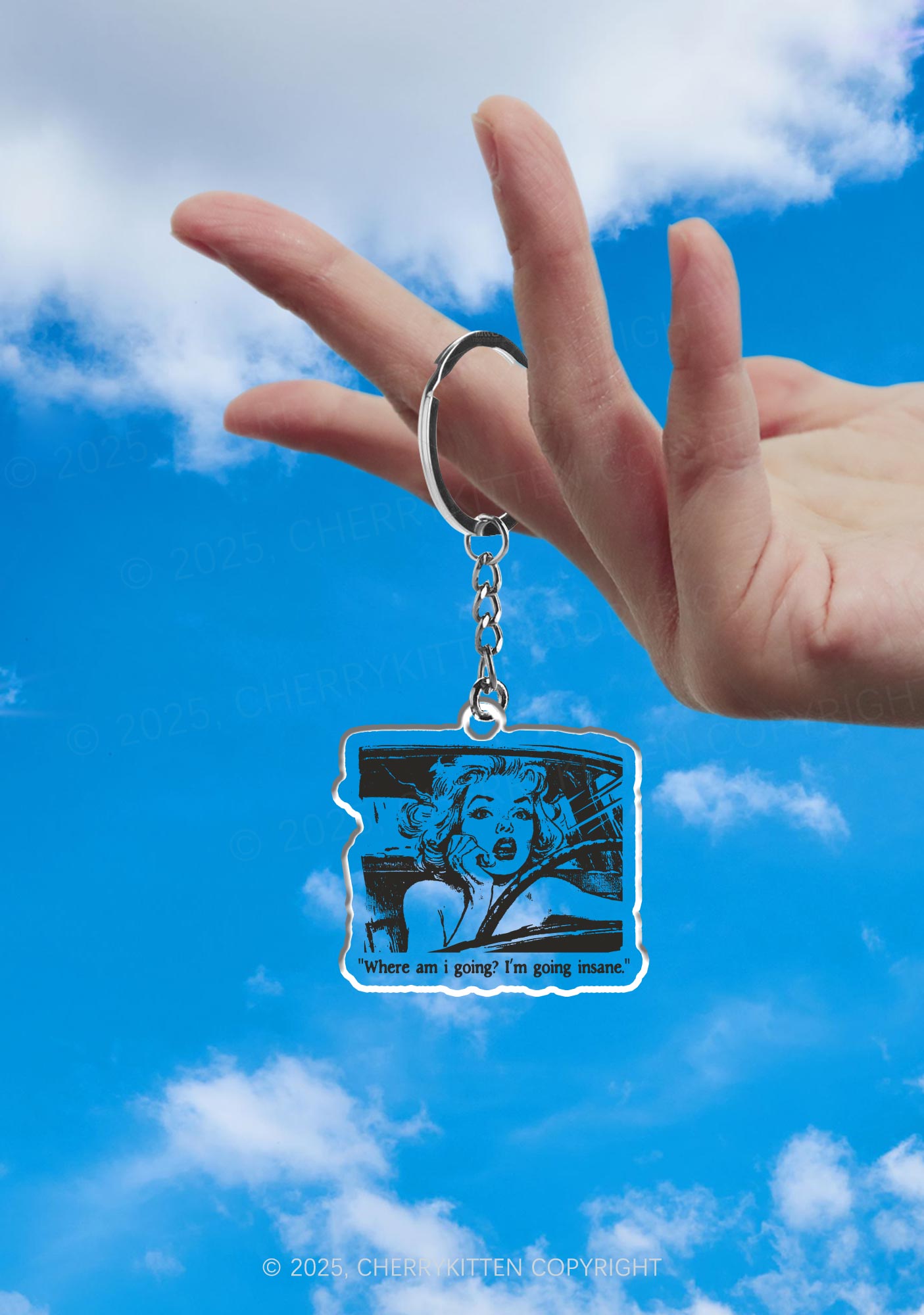 Woman Going Insane 1Pc Y2K Keychain Cherrykitten