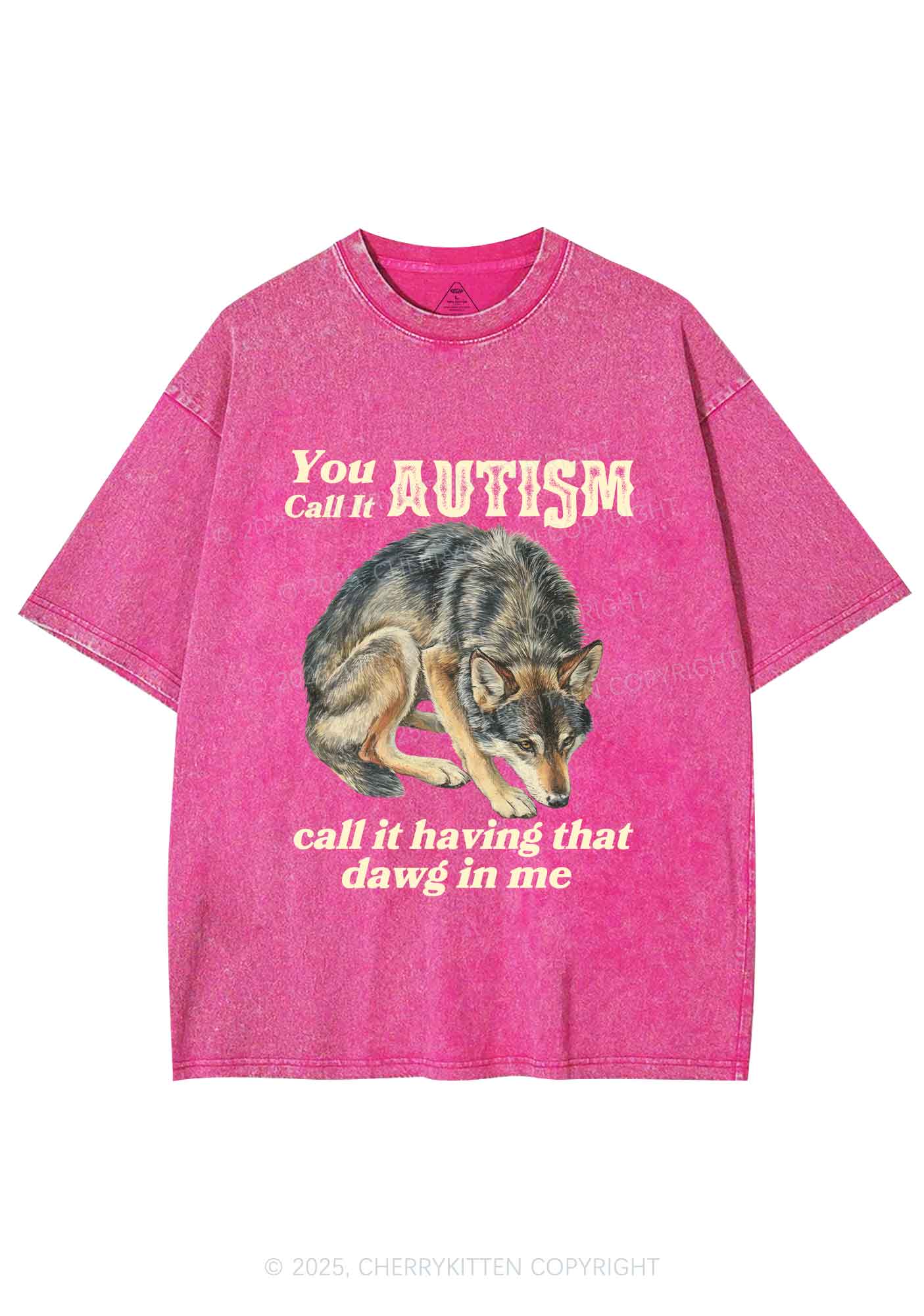 You Call It Autism Y2K Shirts Washed Tee Cherrykitten