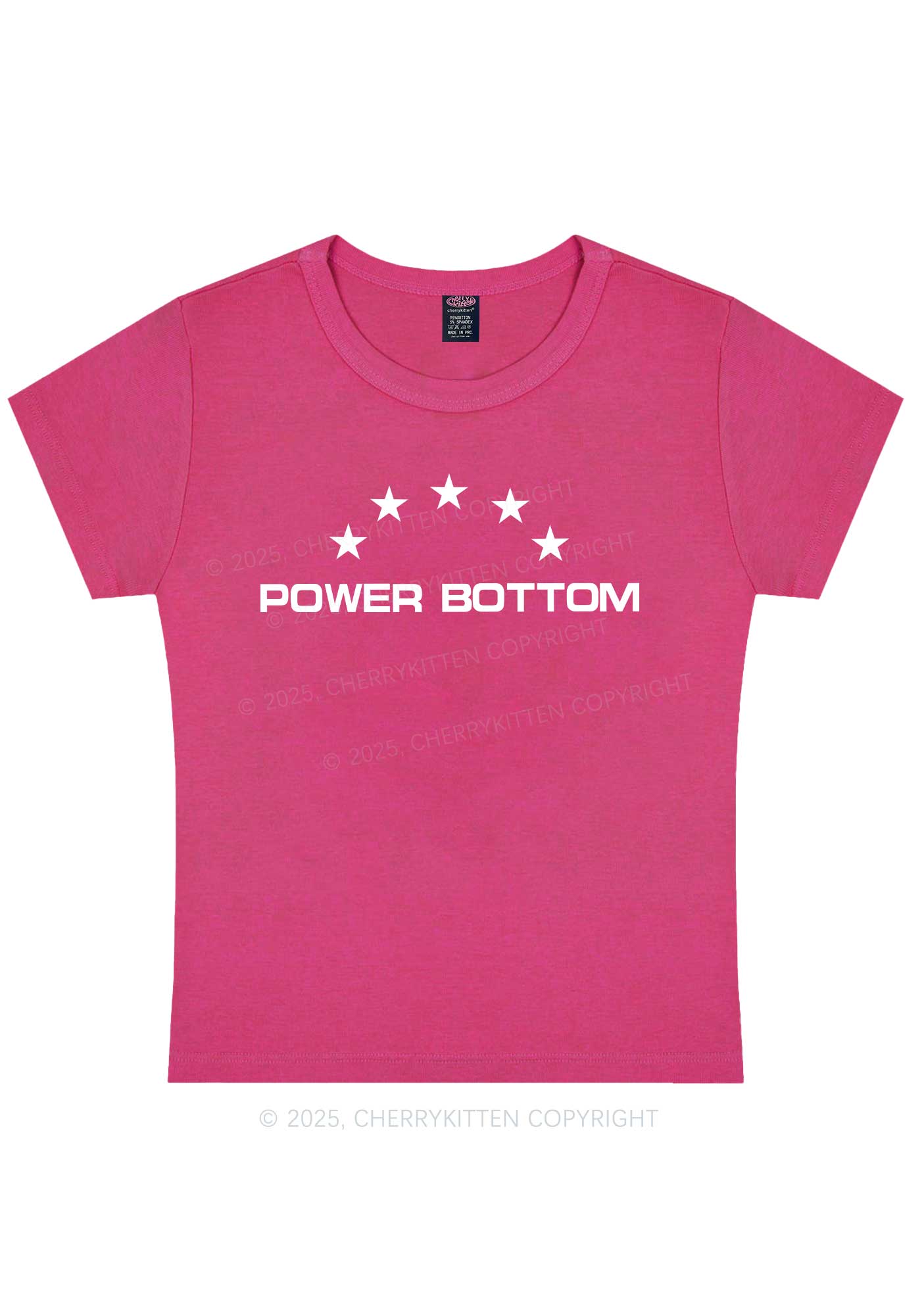 Power Bottom Pride Y2K Baby Tee Cherrykitten