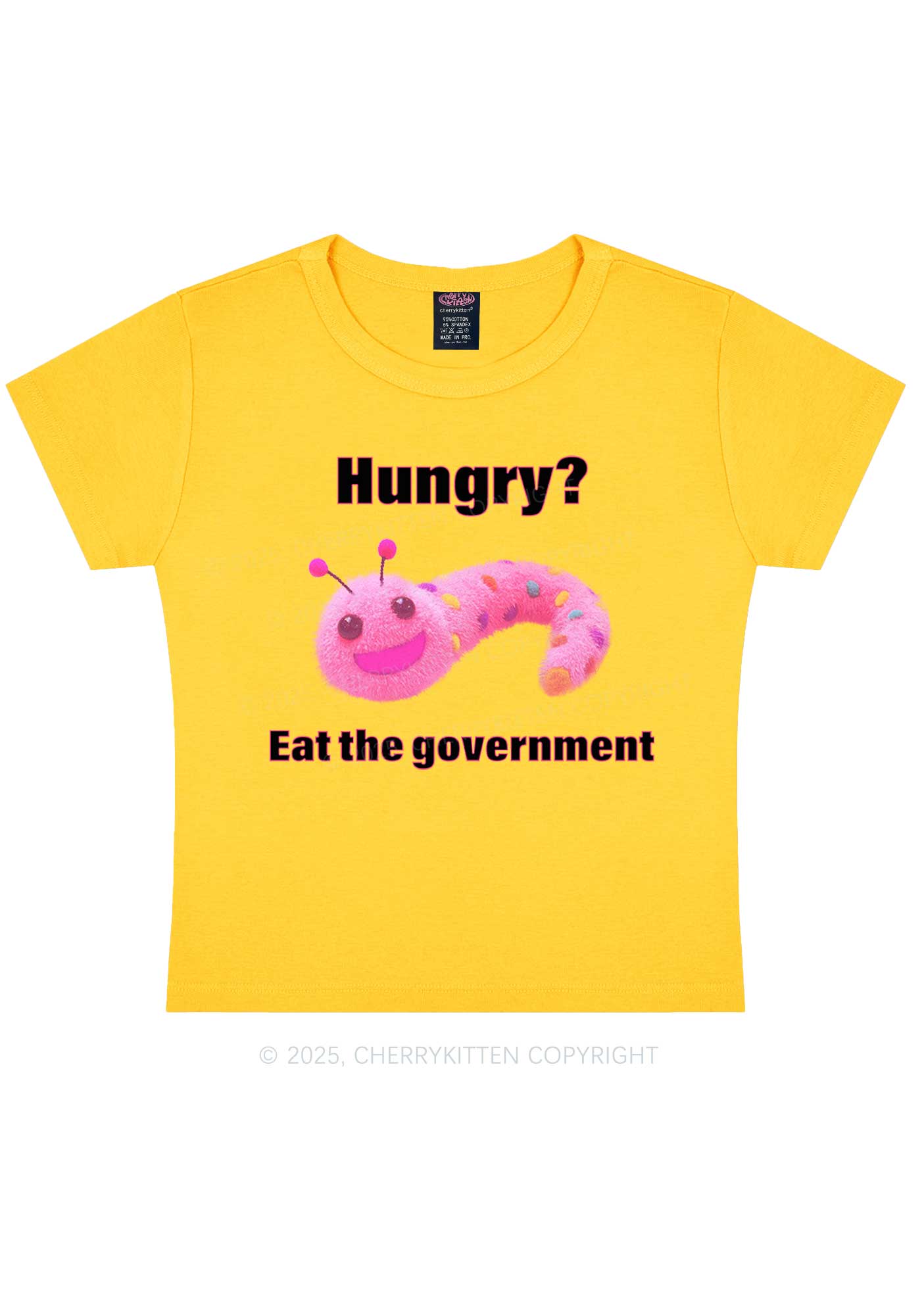 Eat The Government Y2K Baby Tee Cherrykitten