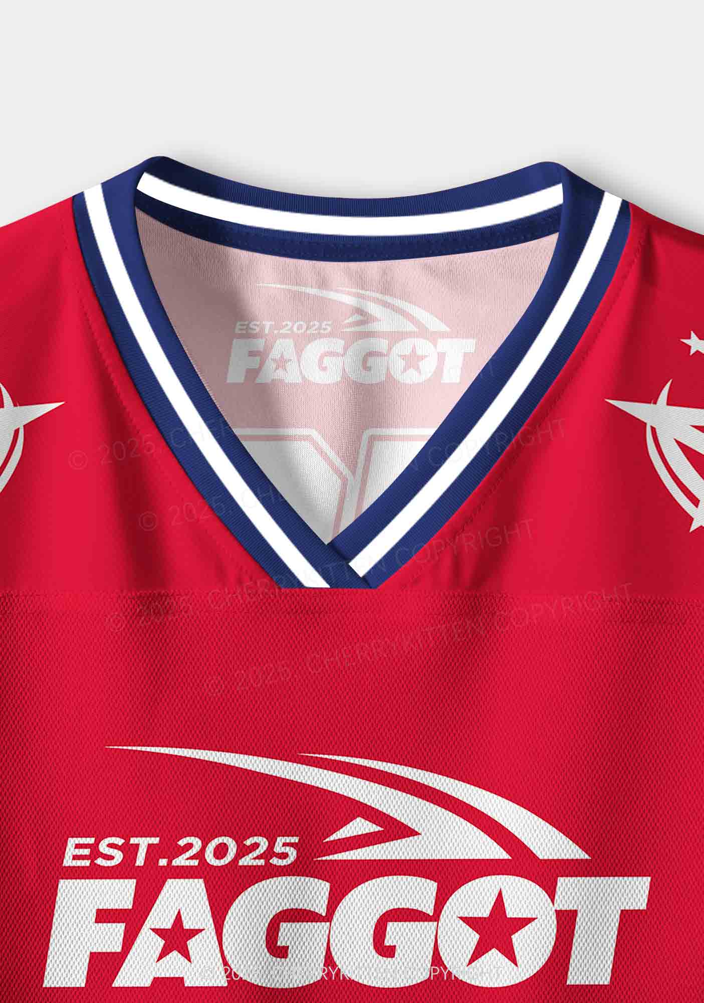 Custom Red Faggot Pride Y2K Crop Sport Jersey Shirts Cherrykitten