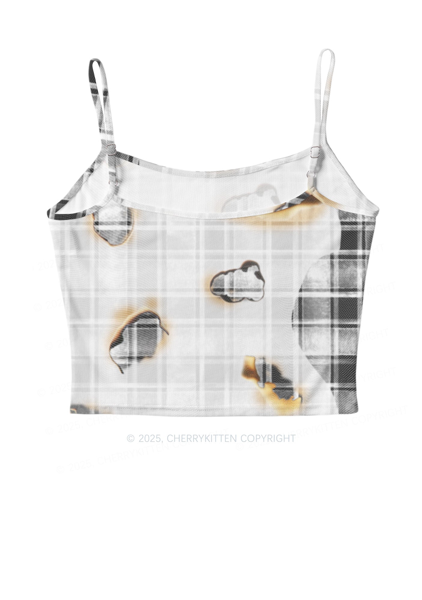 Scorched Love Heart Y2K Mesh Cami Tank Cherrykitten