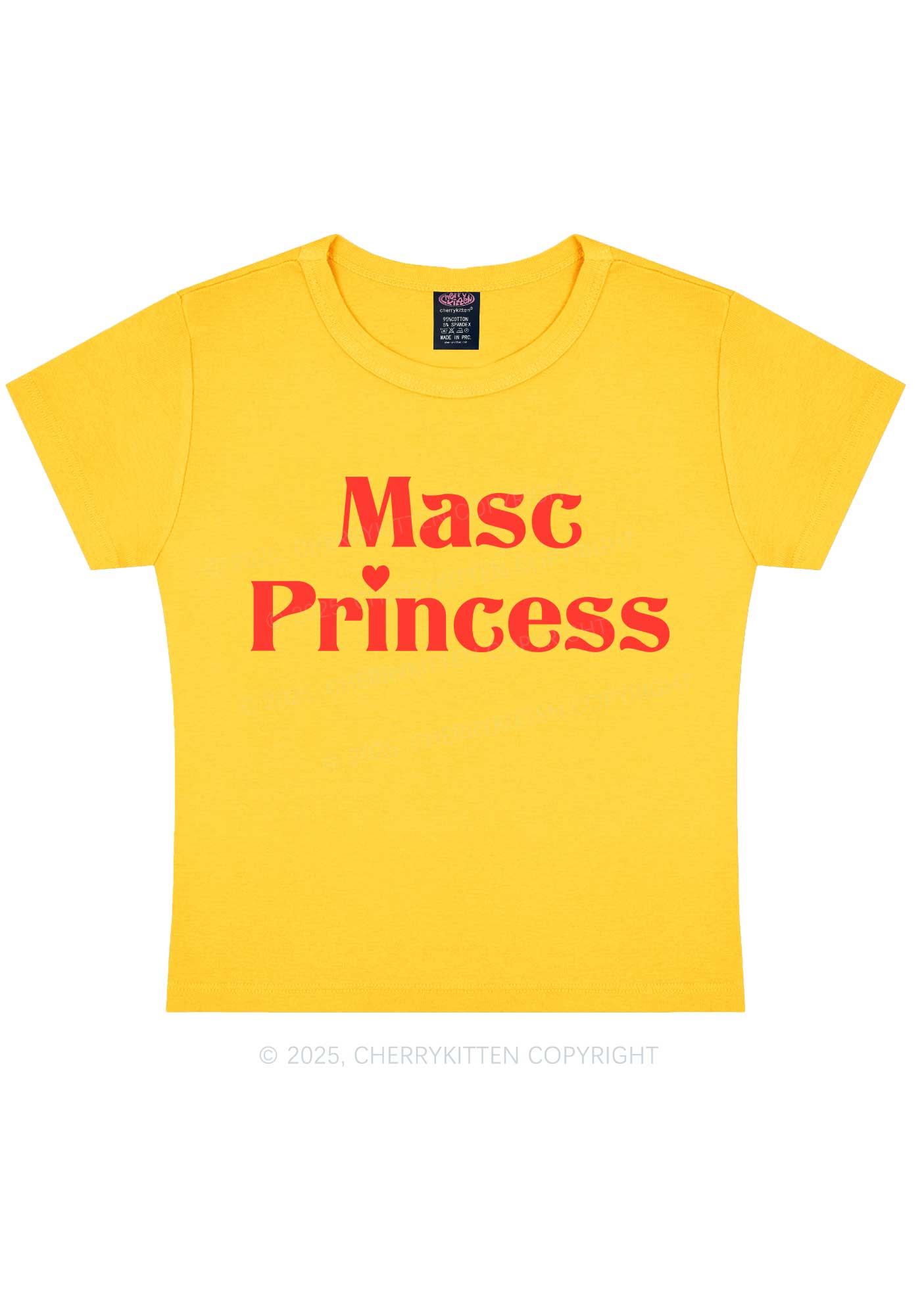 Masc Princess Pride Y2K Baby Tee Cherrykitten