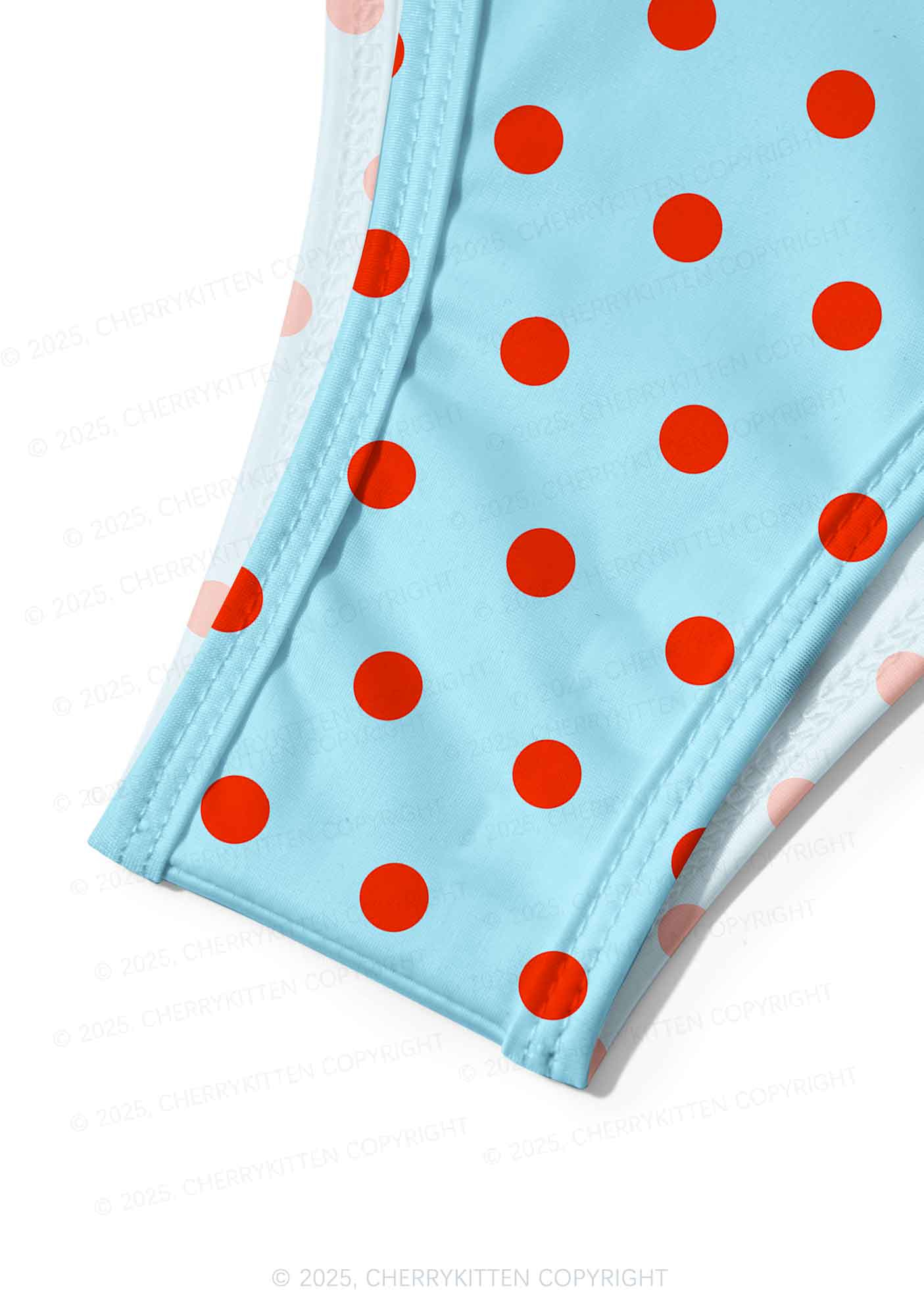 Blue And Red Dots Y2K Print Bikini Set Cherrykitten