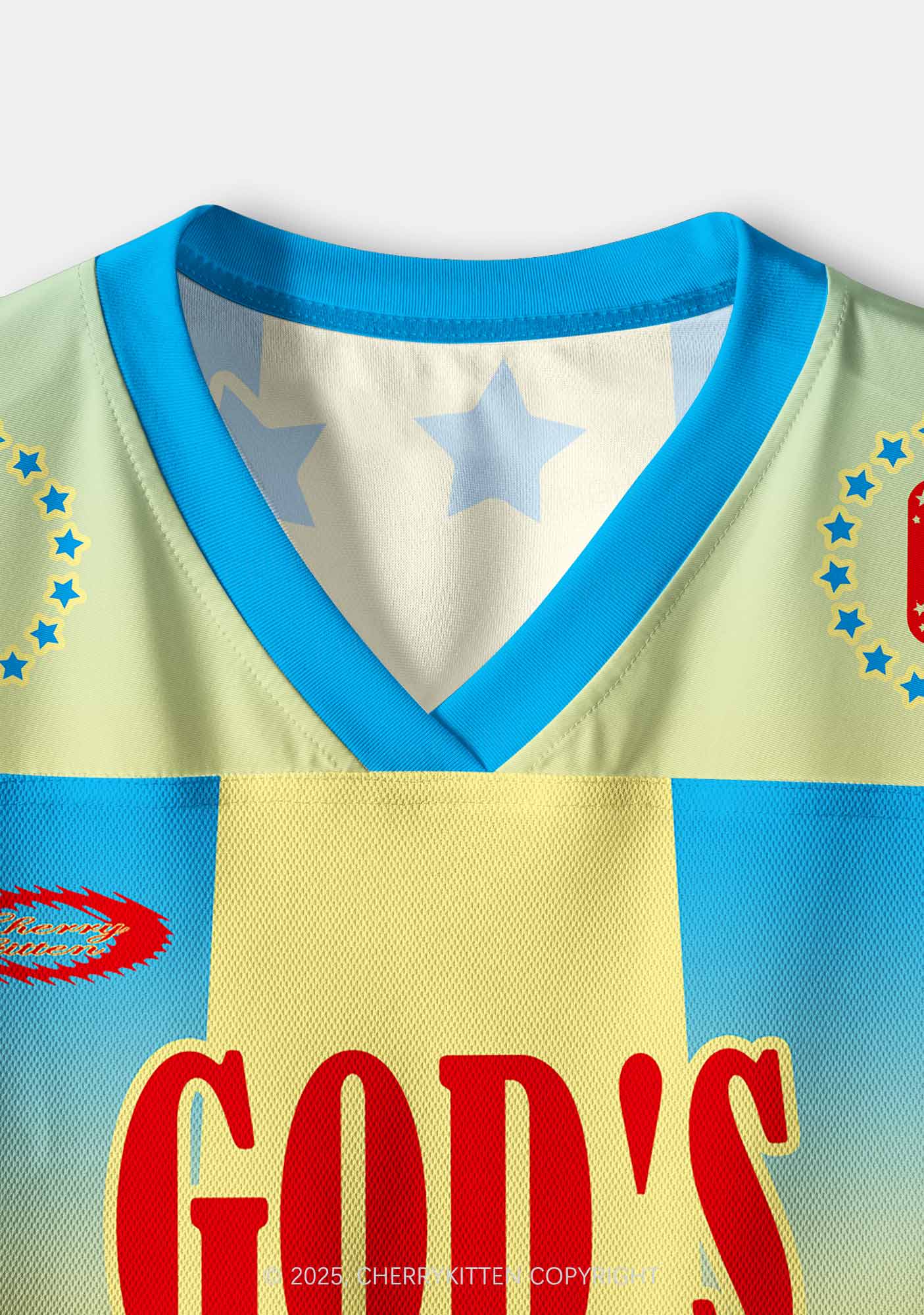 Custom Blue Gods Favorite Fag Pride Y2K Crop Sport Jersey Shirts Cherrykitten