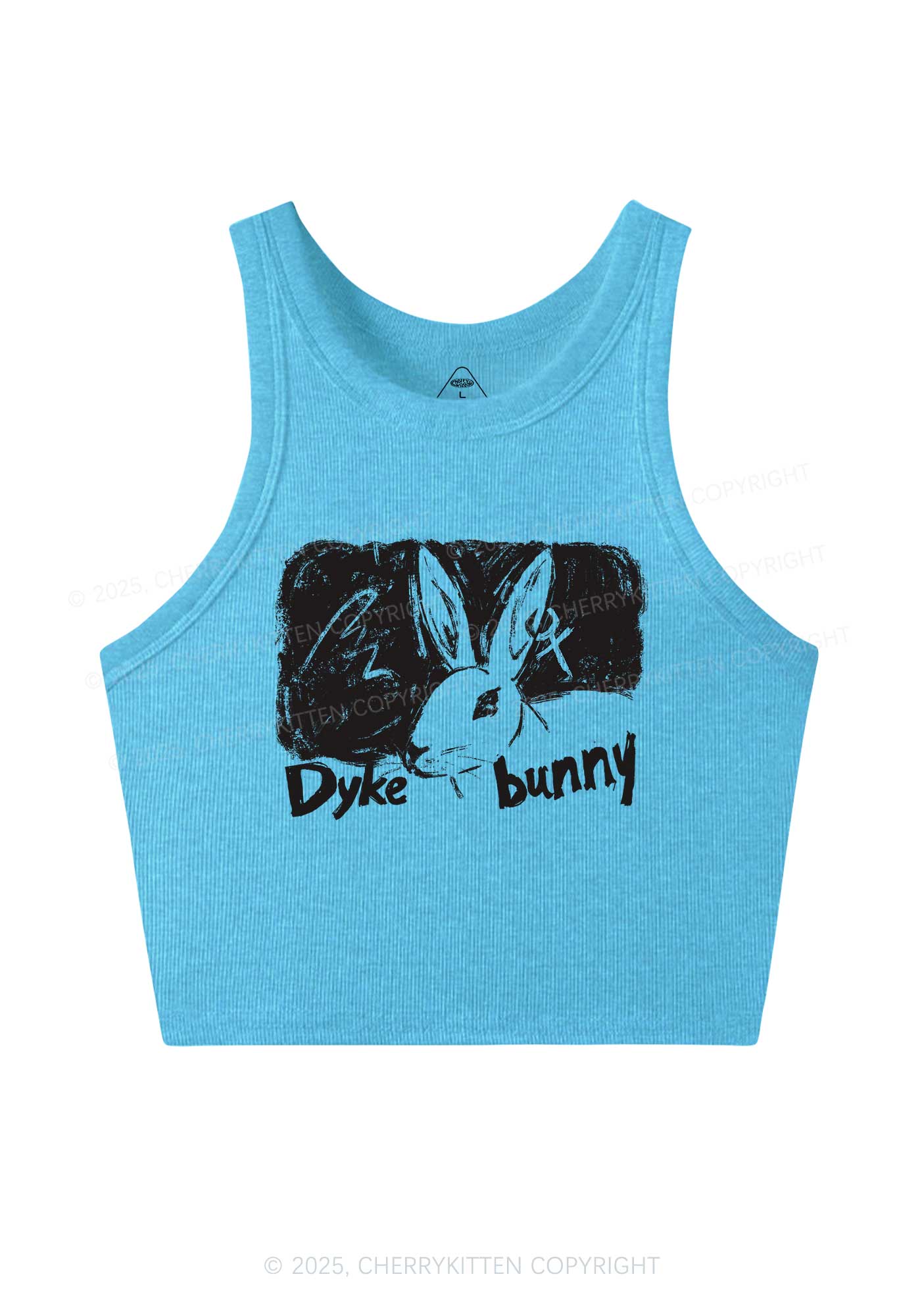 Dyke Bunny Y2K Crop Tank Top Cherrykitten