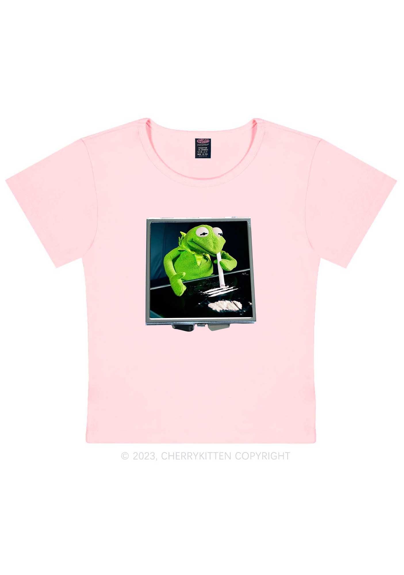 Special Cola Frog Y2K Baby Tee Cherrykitten