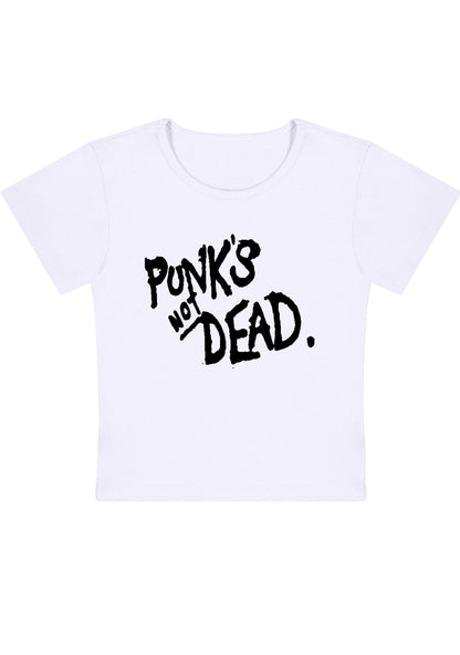 Punk's Not Dead Y2K Baby Tee
