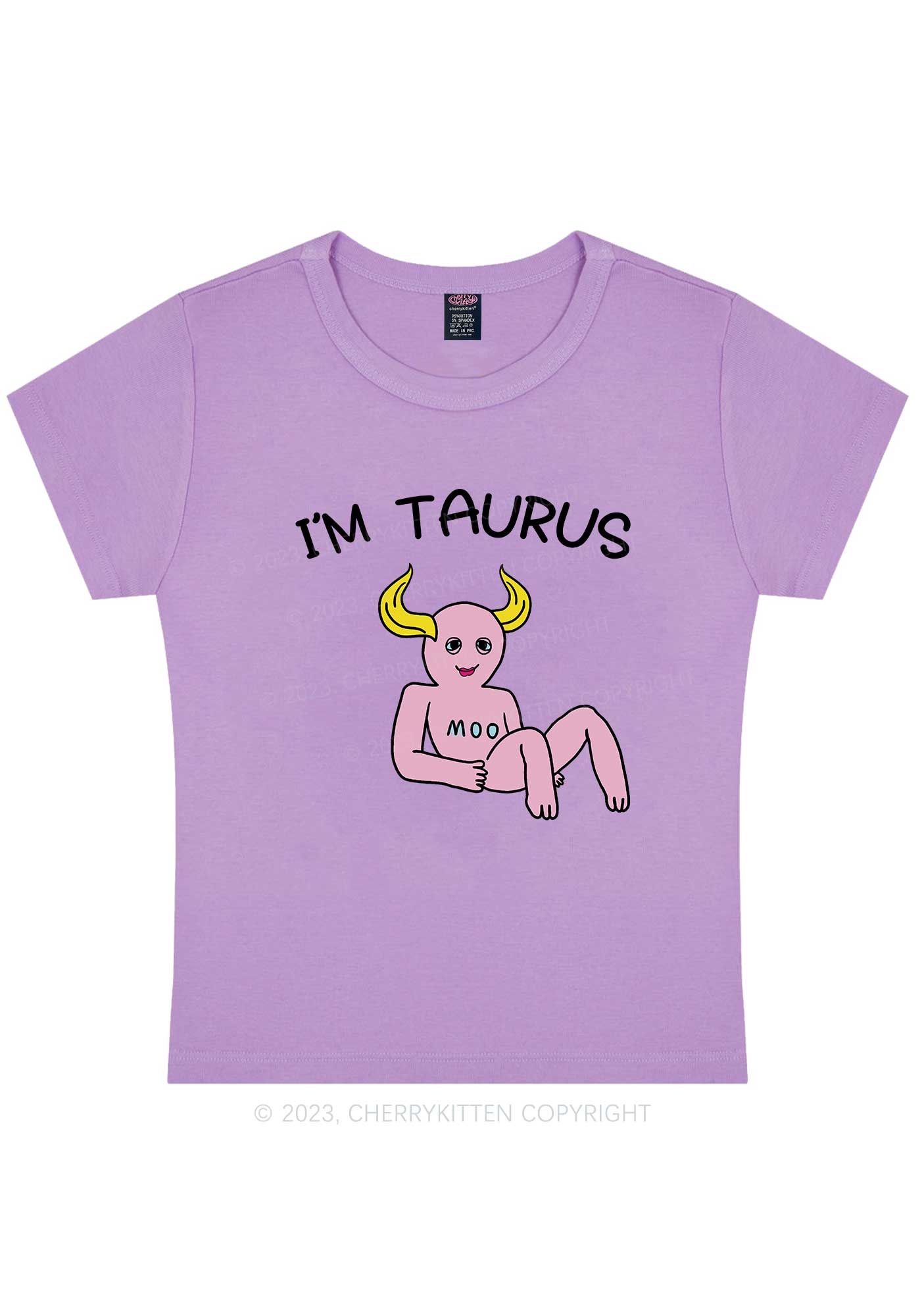 I'm Taurus Y2K Baby Tee Cherrykitten