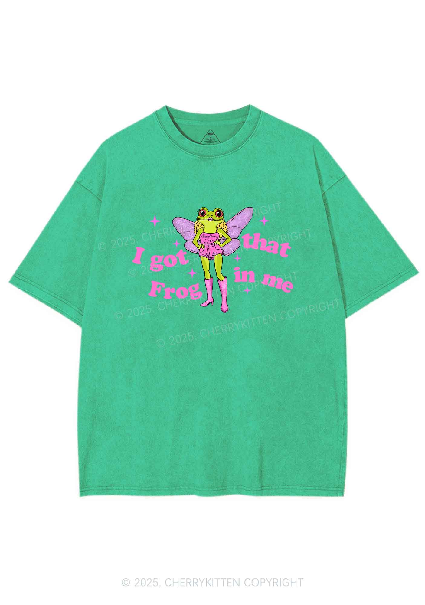 I Got That Frog Y2K Shirts Washed Tee Cherrykitten