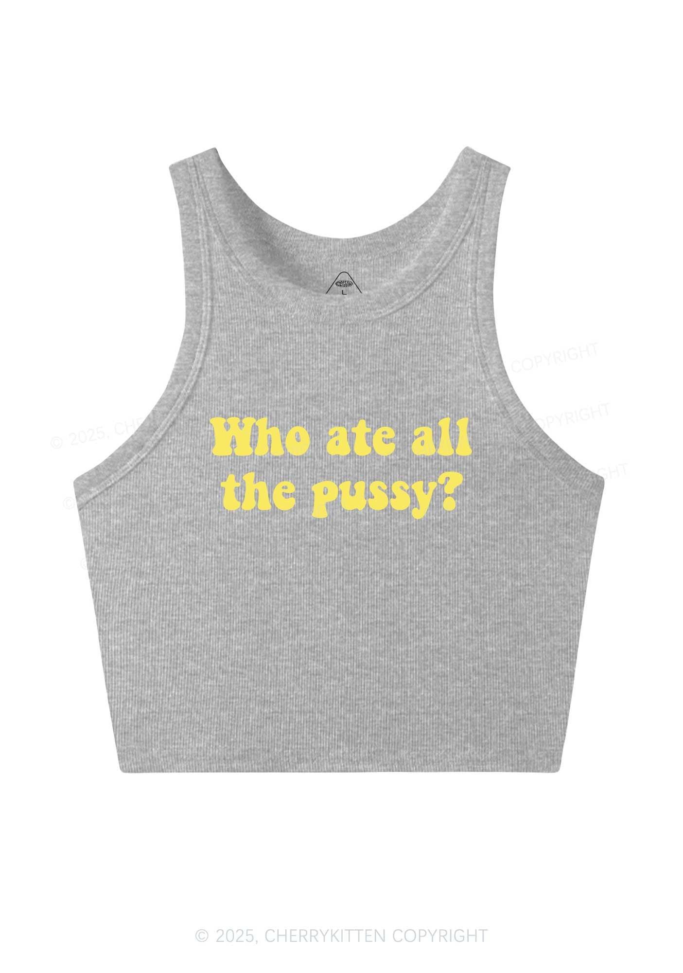 Who Ate All Puxxy Y2K Crop Tank Top Cherrykitten