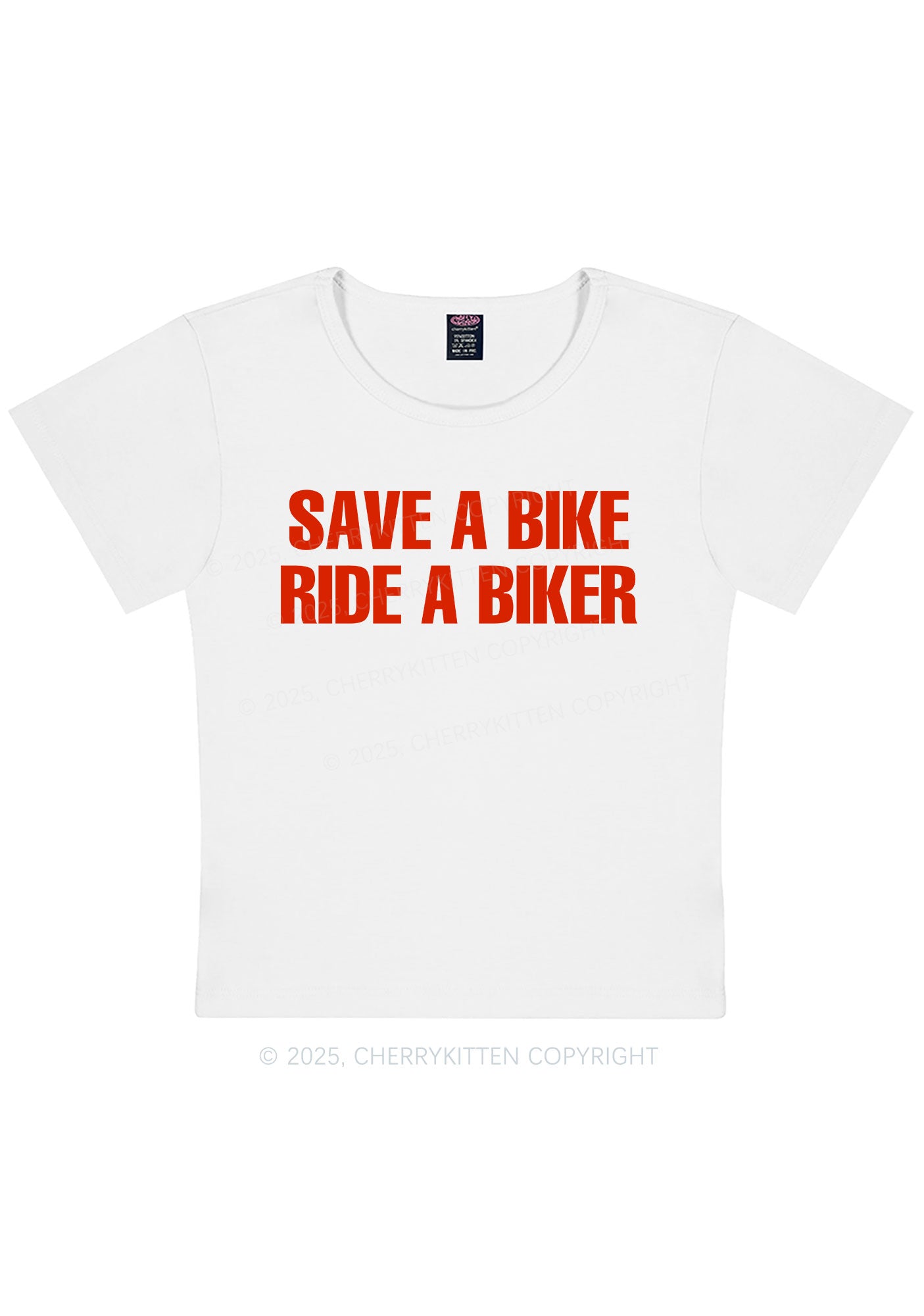 Curvy Save Bike Ride Biker Y2K Baby Tee Cherrykitten