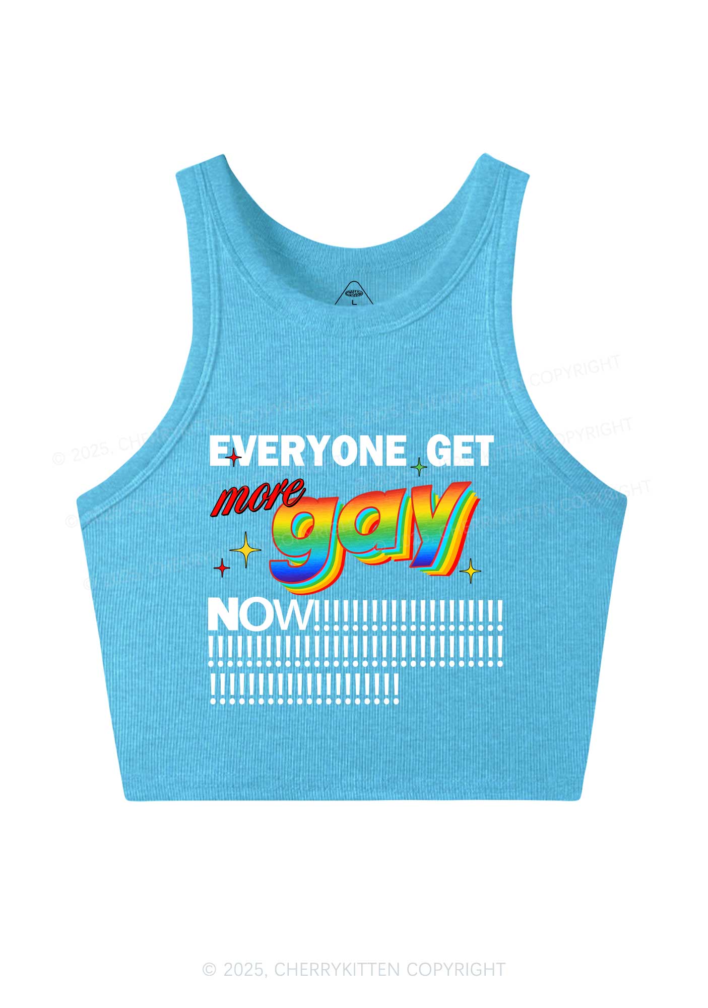 Get More Gay Pride Y2K Crop Tank Top Cherrykitten