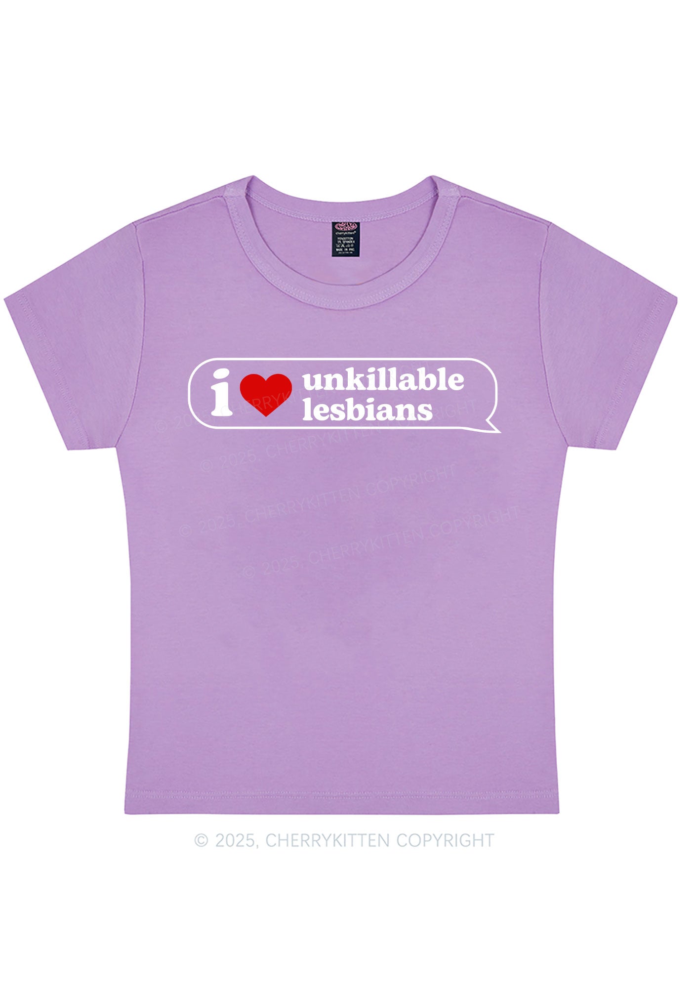 I Love Unkillable Lesbians Pride Y2K Baby Tee Cherrykitten