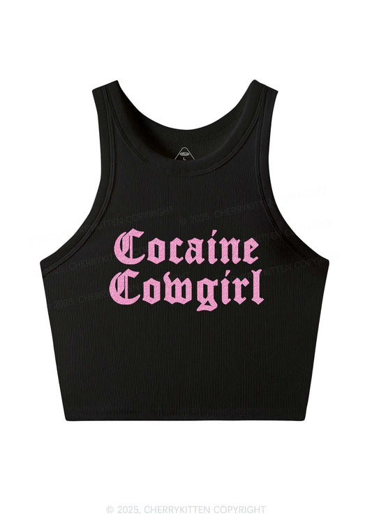 Glitter Cola Cowgirl Y2K Crop Tank Top Cherrykitten