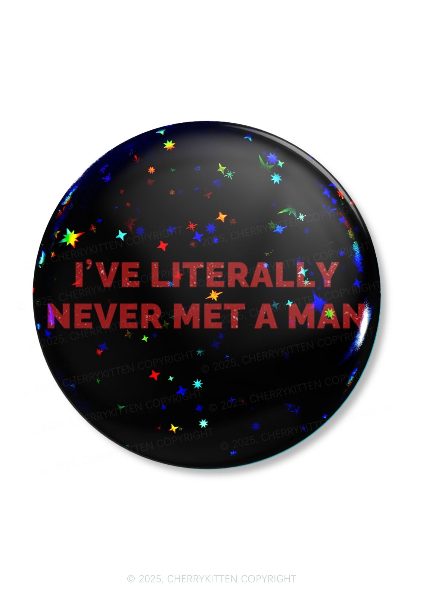 Never Met A Man Pride 1Pc Y2K Pin Badge Cherrykitten