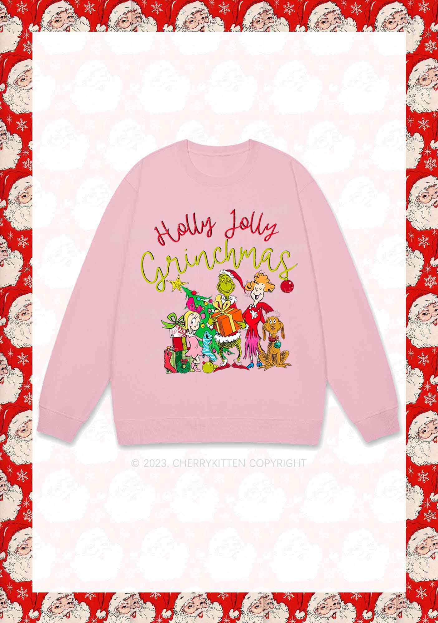 Holly Jolly Christmas Y2K Sweatshirt Cherrykitten