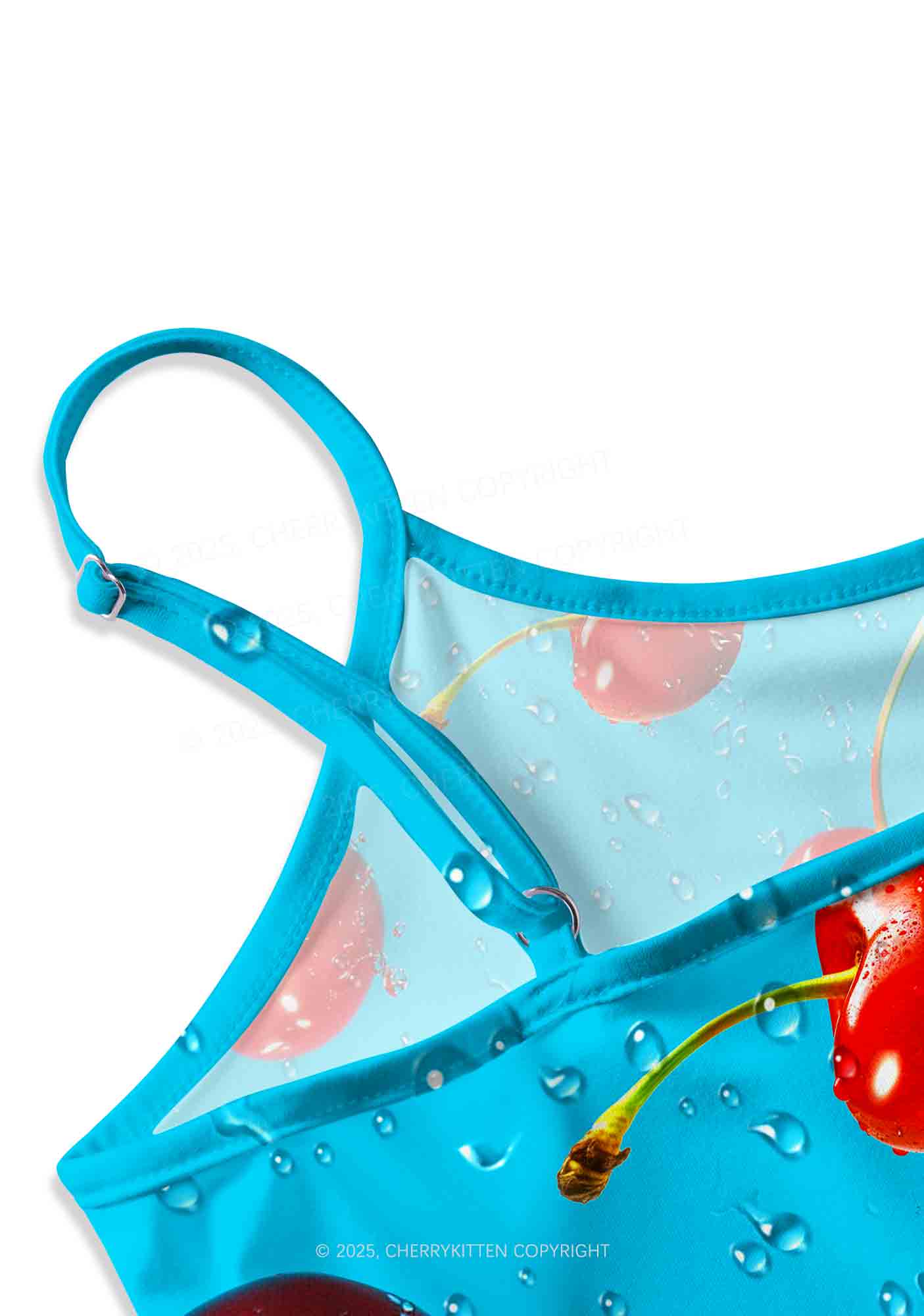 Fresh Cherry Y2K Print Slip Dress Cherrykitten