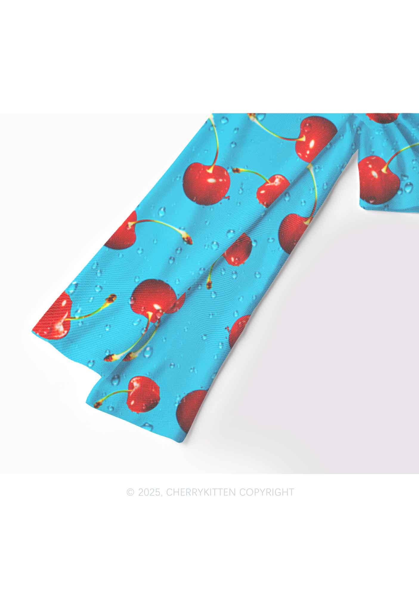 Fresh Cherry Y2K Mesh Long Sleeve Crop Top Cherrykitten