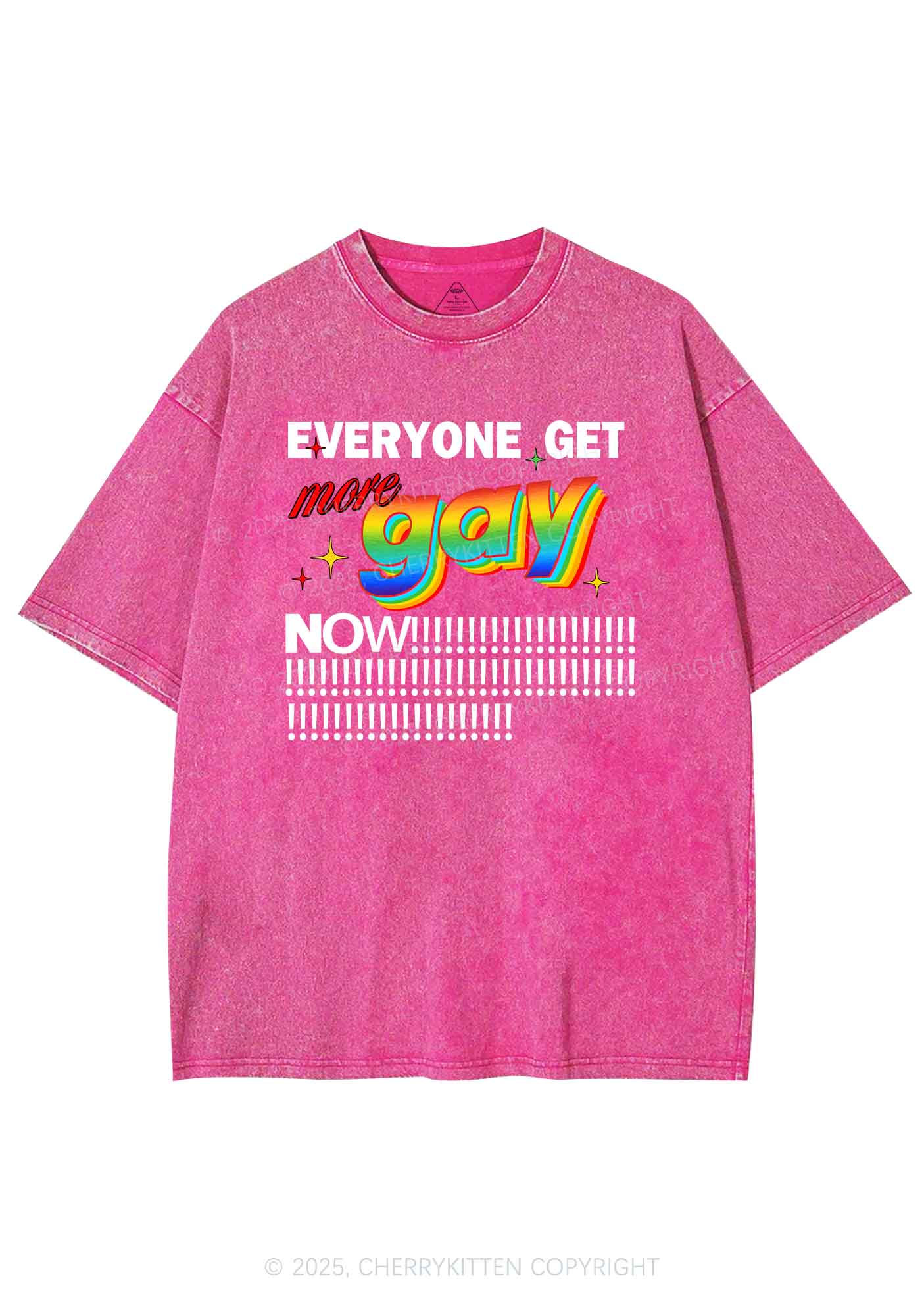 Get More Gay Pride Y2K Shirts Washed Tee Cherrykitten