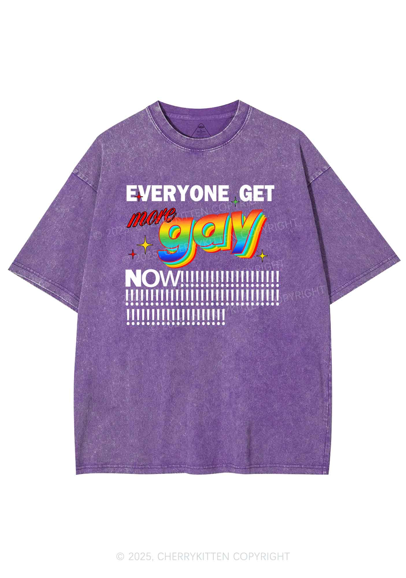 Get More Gay Pride Y2K Shirts Washed Tee Cherrykitten