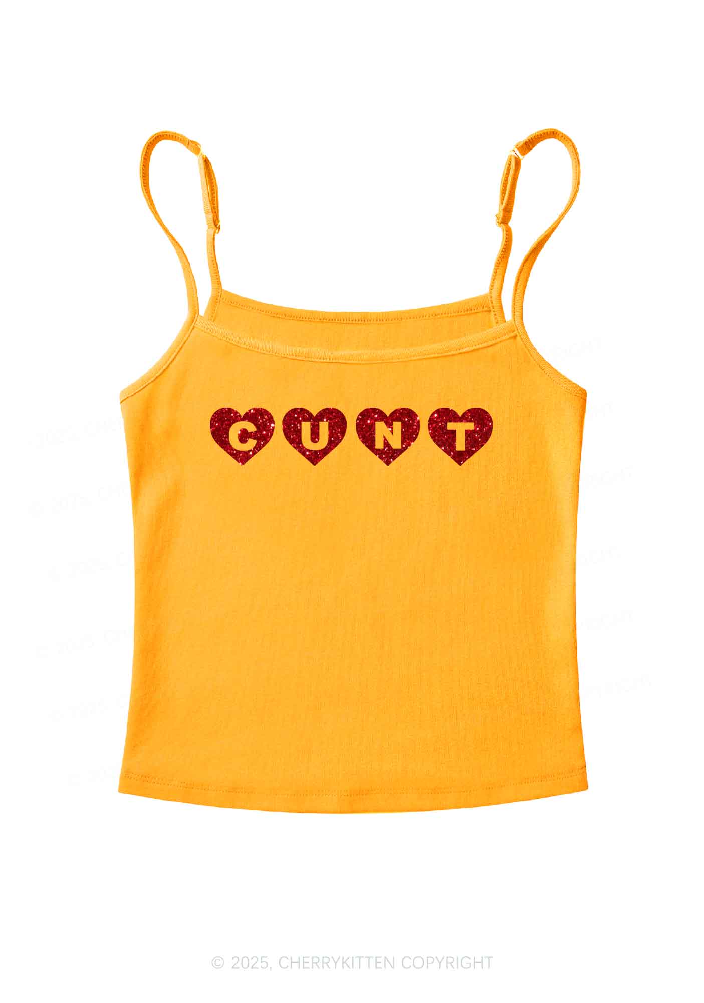 Glitter Love Cxxt Y2K Spaghetti Strap Cami Cherrykitten